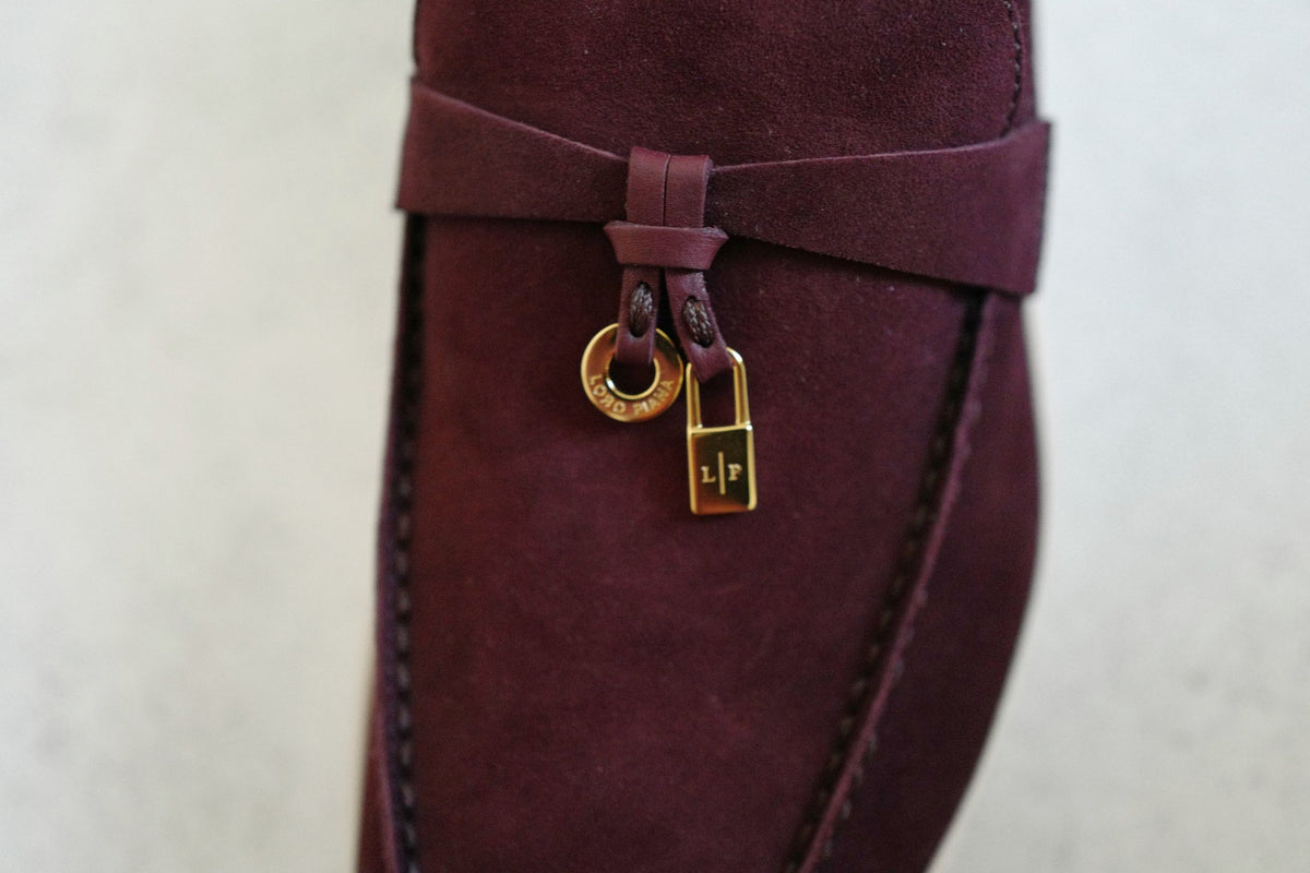BNIB Loro Piana Summer Charms Walk Loafer Burgundy Suede Calfskin Size 37.5