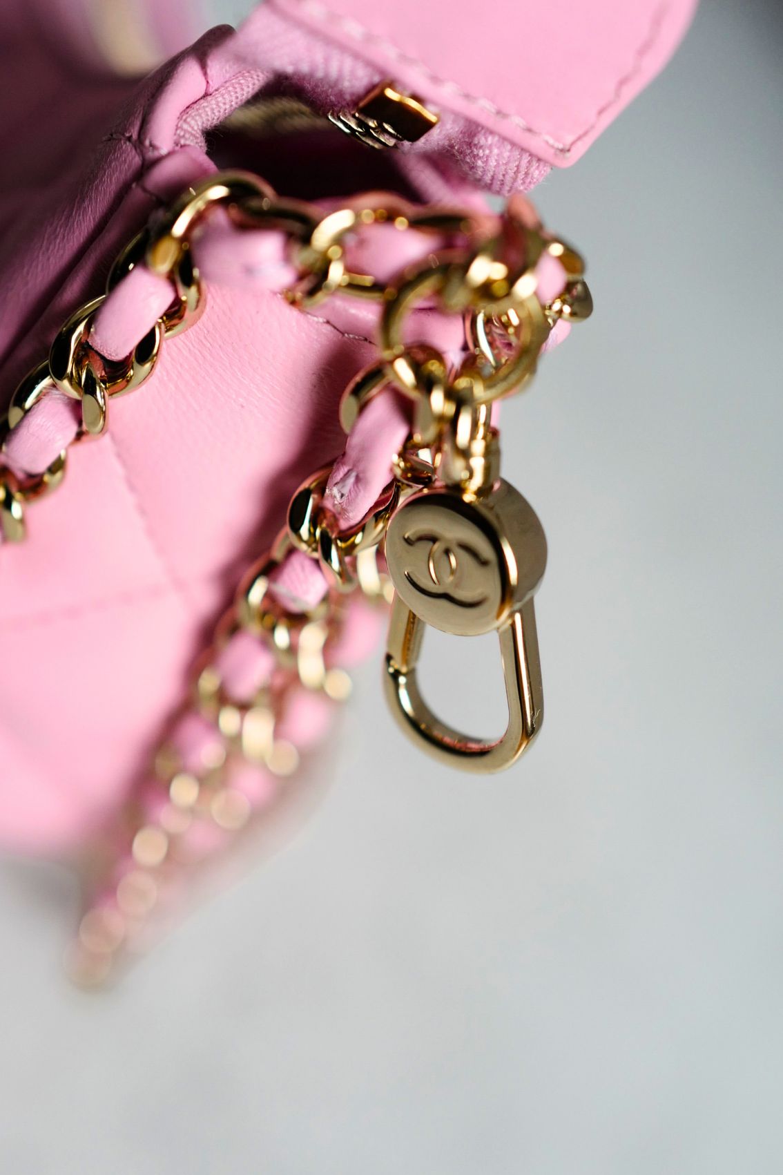 Chanel 23P Small Half Moon Hobo Bag In Lilac Pink With Gold Hardware