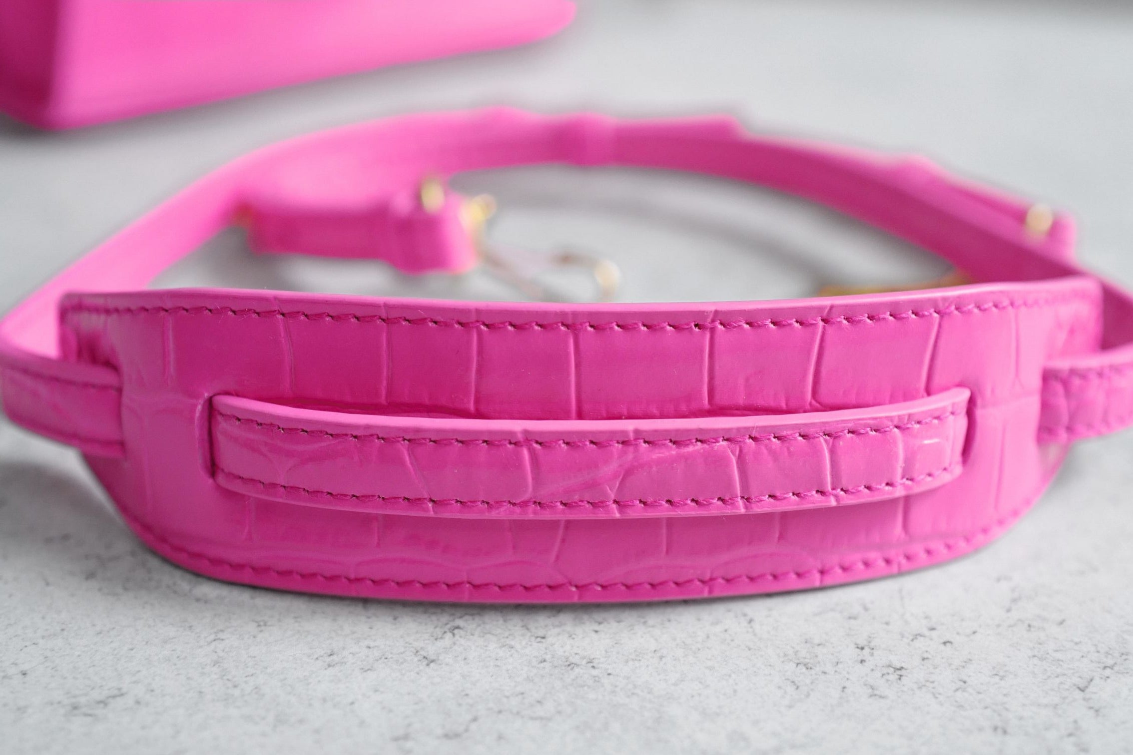 Balenciaga Neo Classic Nano Size In Bright Pink Croco Leather