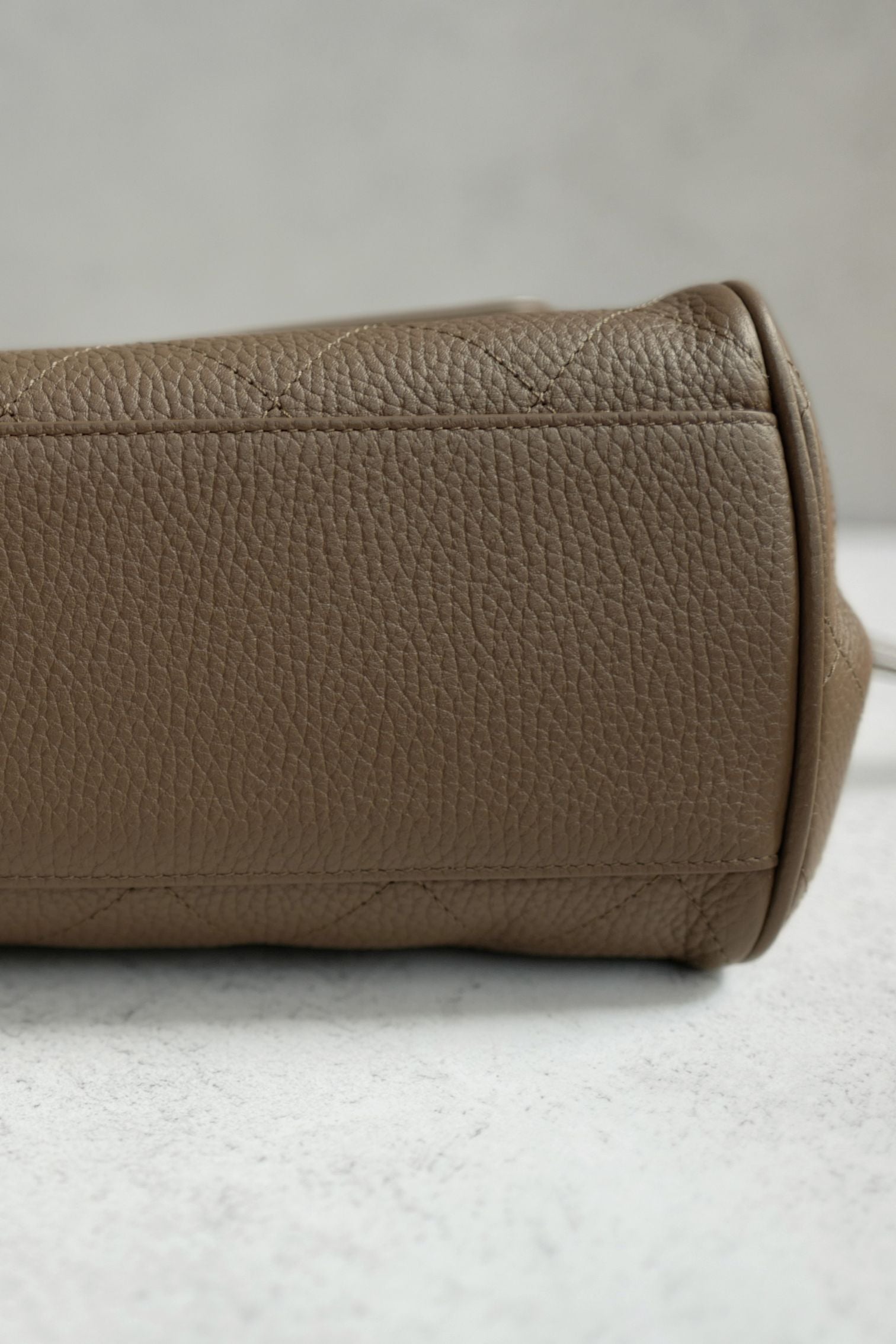 Chanel 26S Small Shopping Bag Matthieu Blazy Baguette Dark Khaki Calfskin GHW