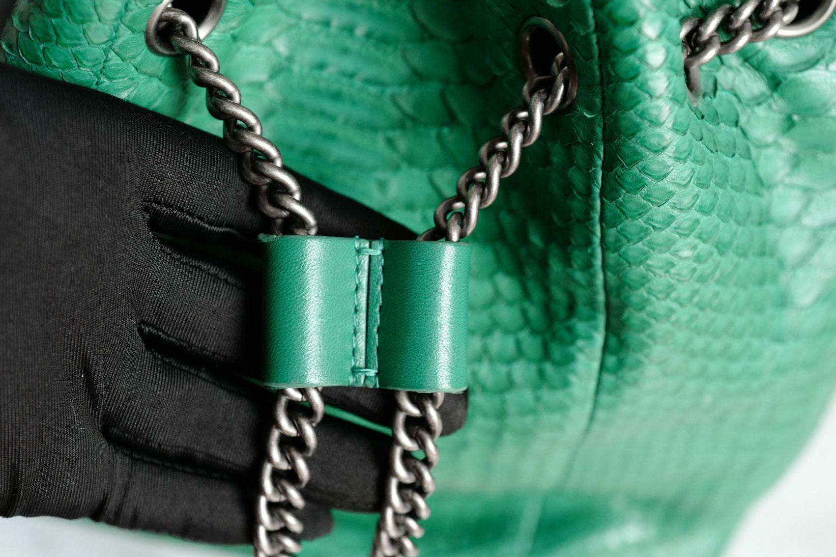 Chanel Gabrielle Backpack Drawstring bag In Phyton Exotic Rare Limited Edition