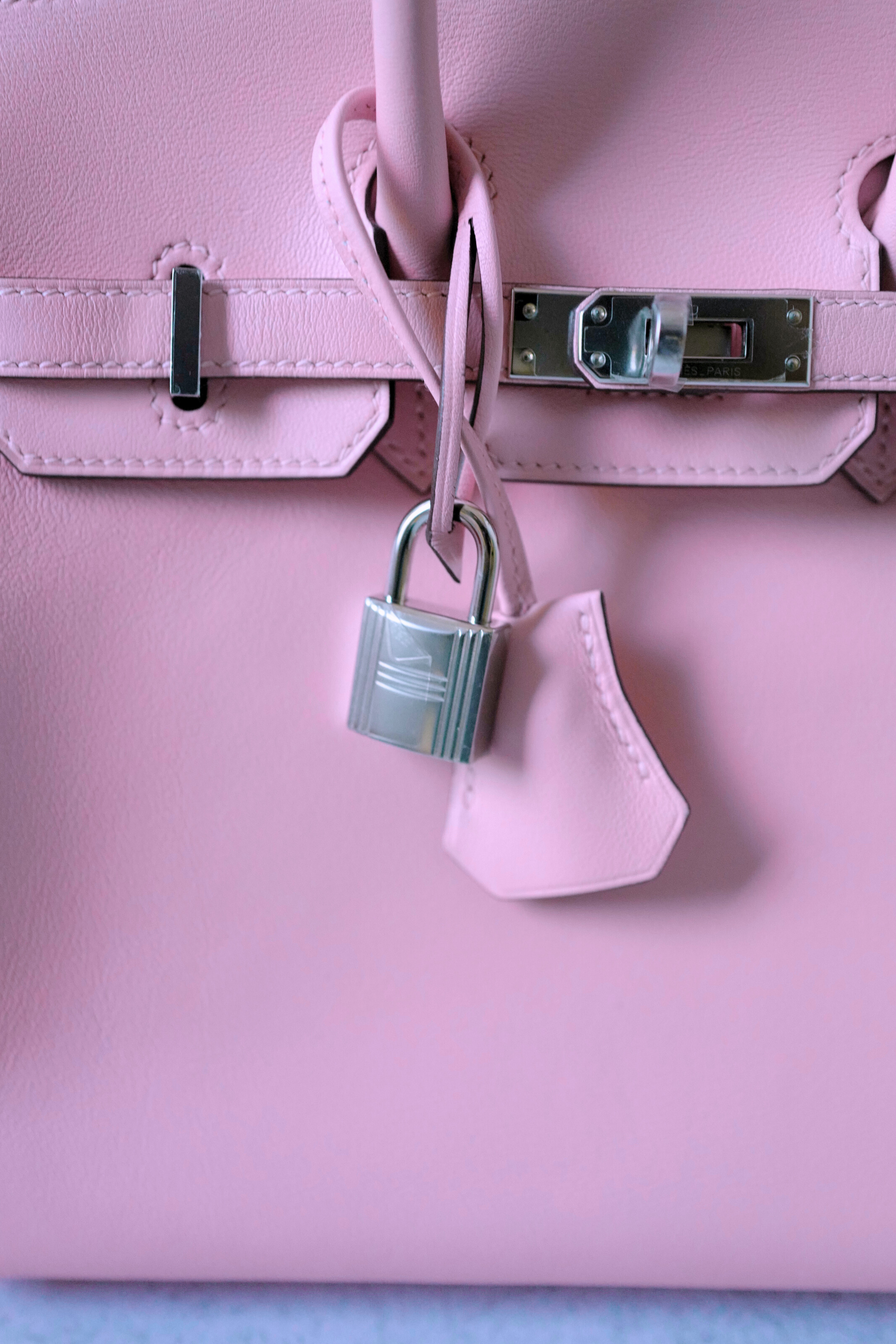 Hermès Birkin 25 Rose Sakura Swift Palladium Hardware D Stamp