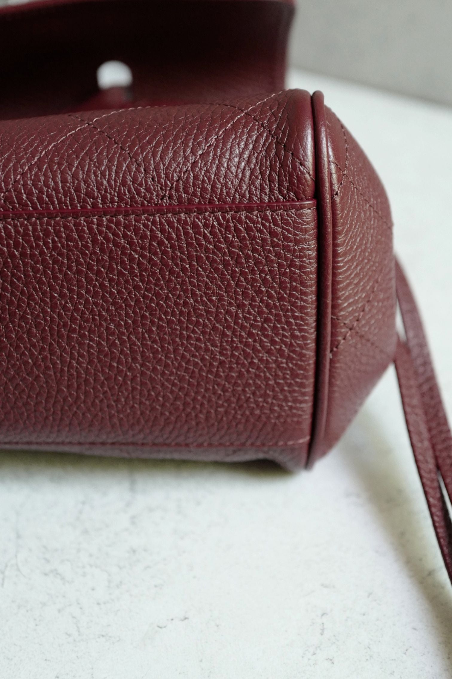 Chanel 26s Small Shopping Bag Matthieu Blazy Dark Burgundy Calfskin GHW