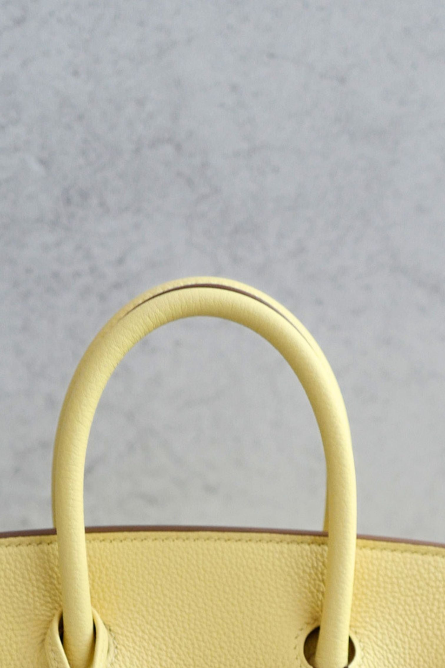 Hermès Birkin 25 Jaune Poussin Togo Leather Palladium Hardware G Stamp