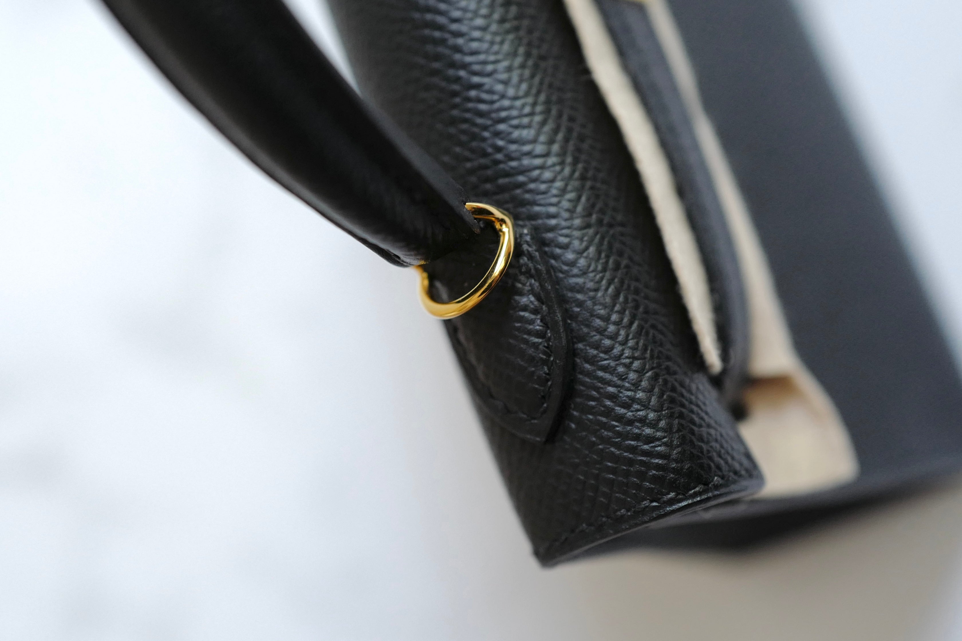 Hermes Mini Kelly II in Black/Noir Epsom Leather with Gold Hardware