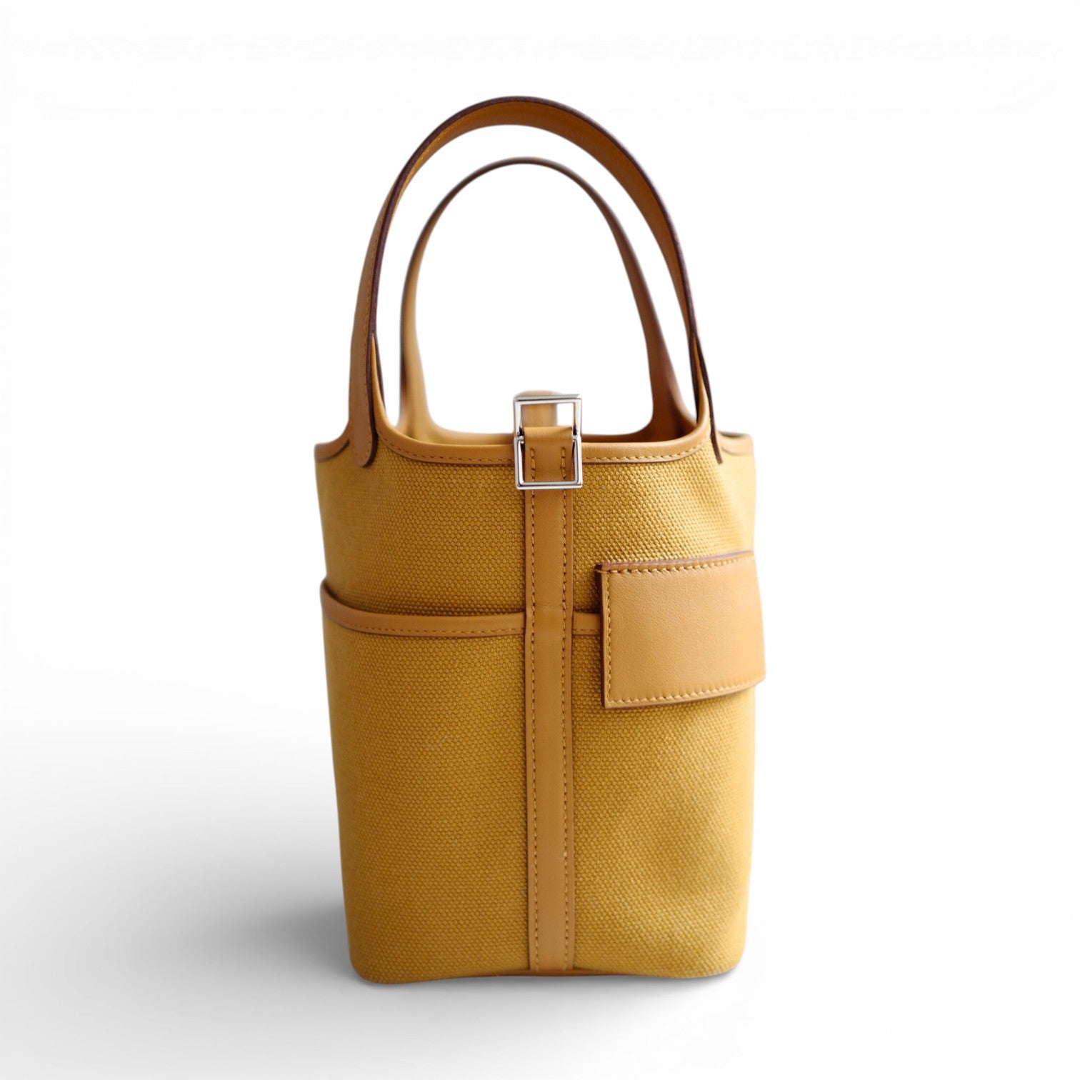 BNIB Hermes Picotin 18 Cargo in Sesame Palladium Hardware B Stamp