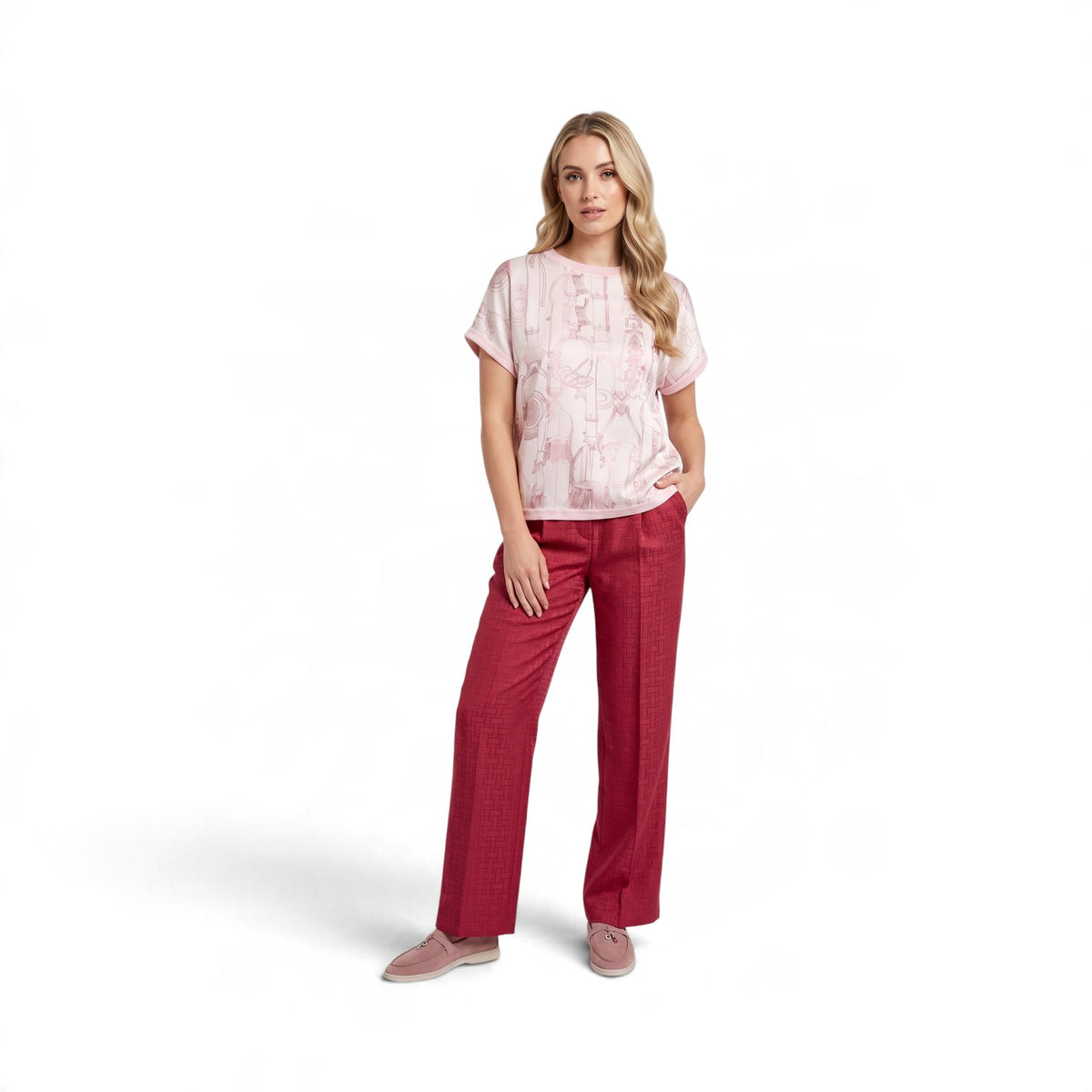 Hermès "Etriers Remix" Short Sleeveless Sweater Pullover Rose Petale Size 36