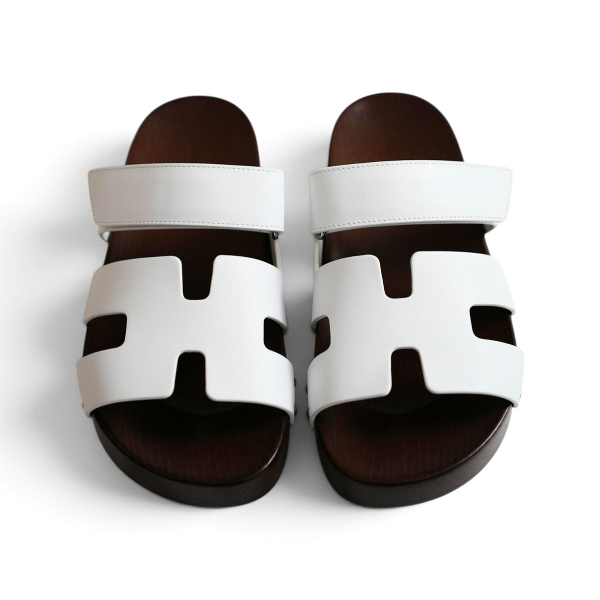 BNIB HERMÈS Kos Veau Women's Clog Blanc/white - Size 37
