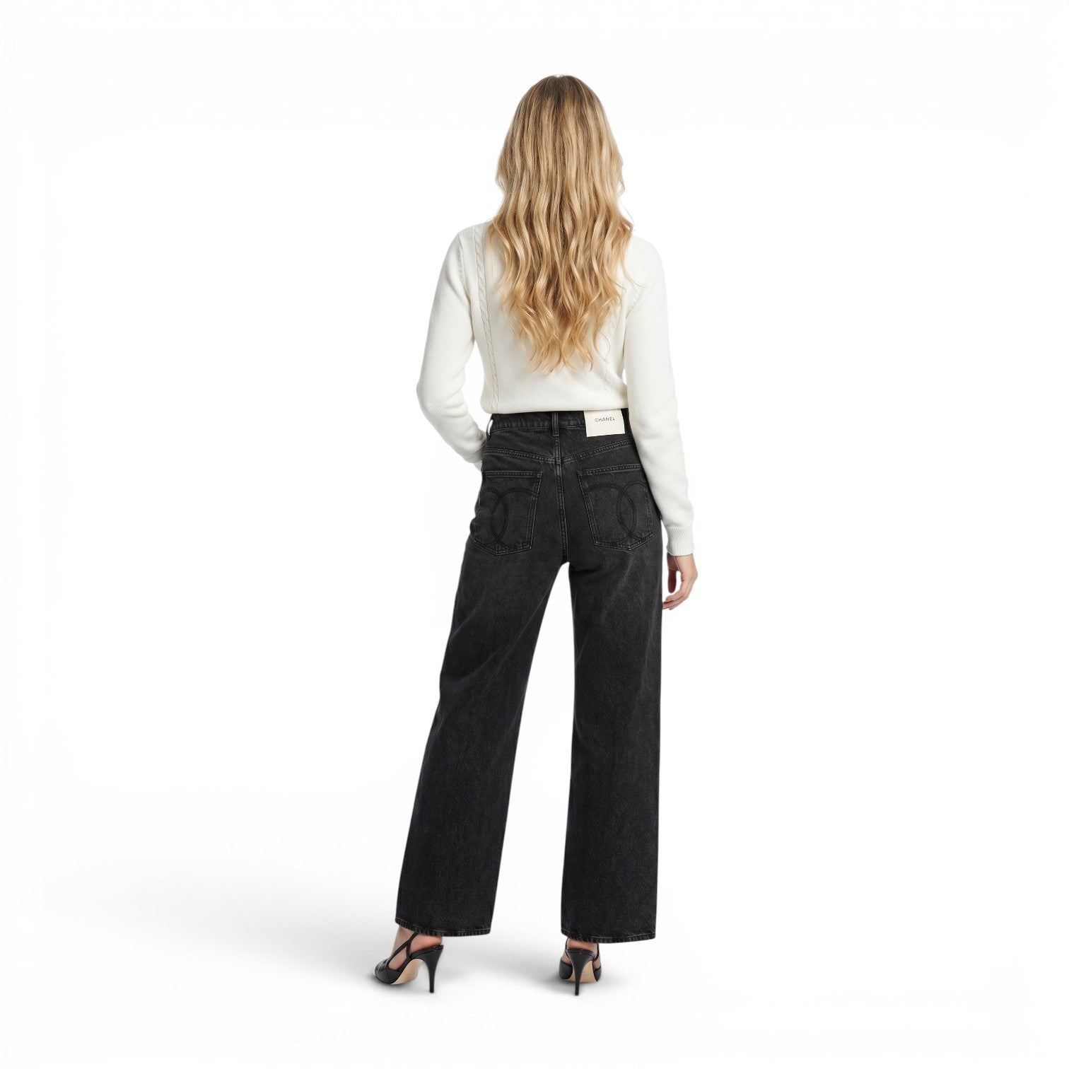 Chanel Métiers d'Art 2026 Matthieu Blazy Denim Dark Jeans Pants Size 3