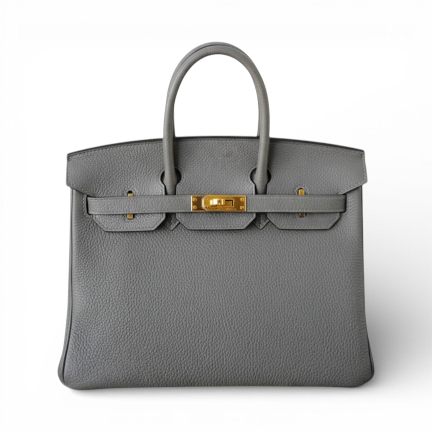 Hermès Birkin 25 Gris Meyer Togo Leather Gold Hardware D Stamp