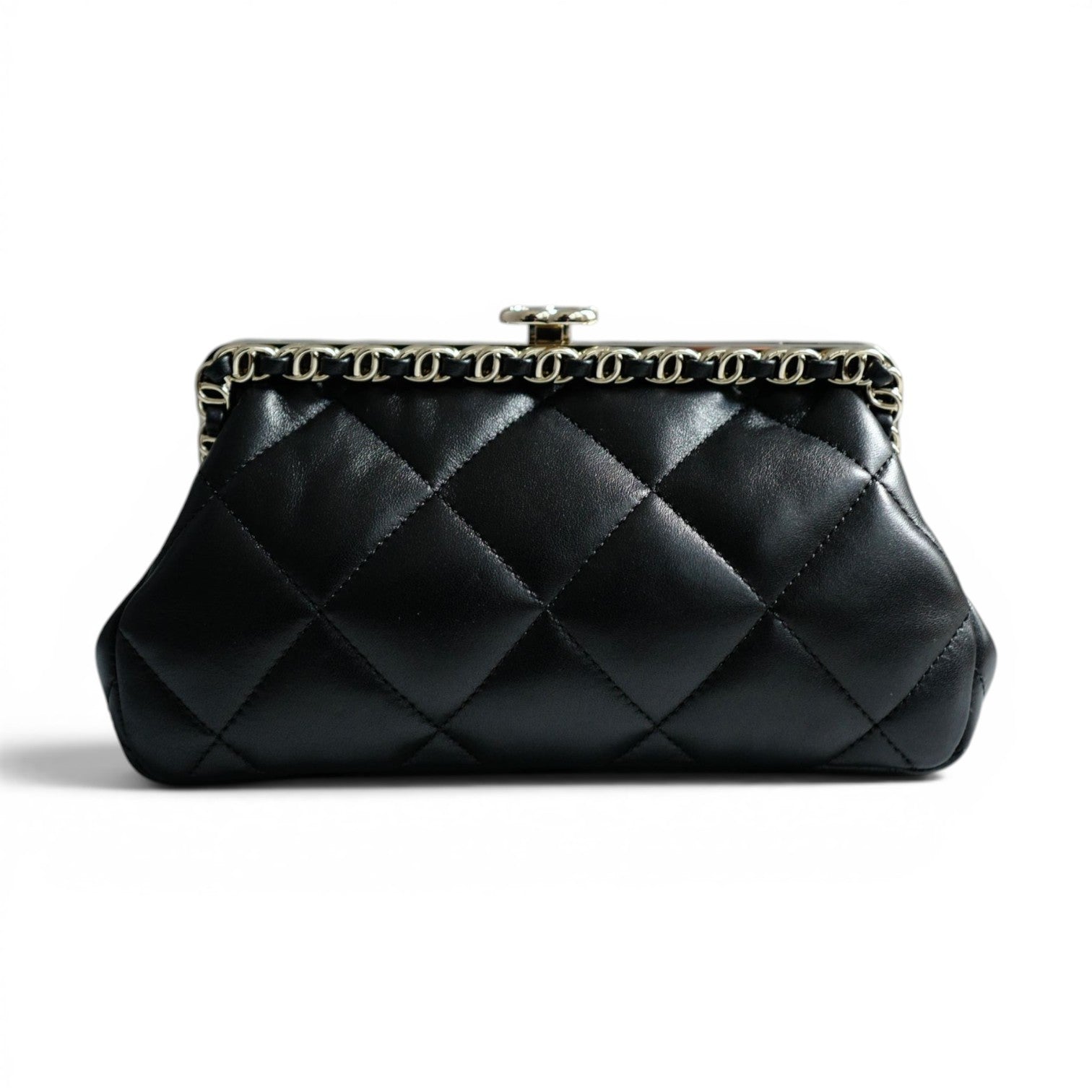 BNIB Chanel 24P Clutch On Chain Lambskin With CC Champagne Gold Hardware