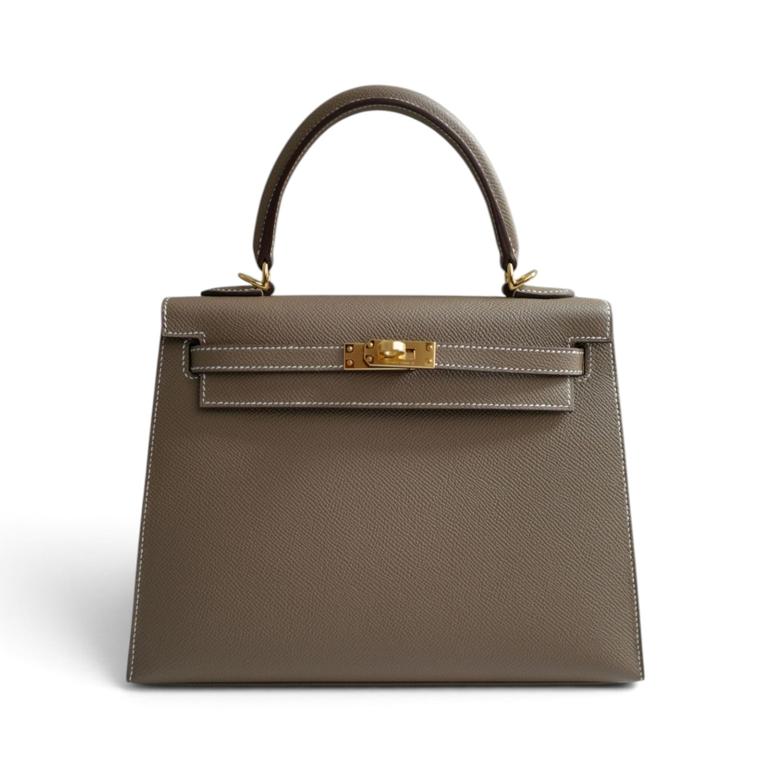 BNIB Hermes Kelly 25 Etoupe Epsom Sellier Gold Hardware G Stamp 2026