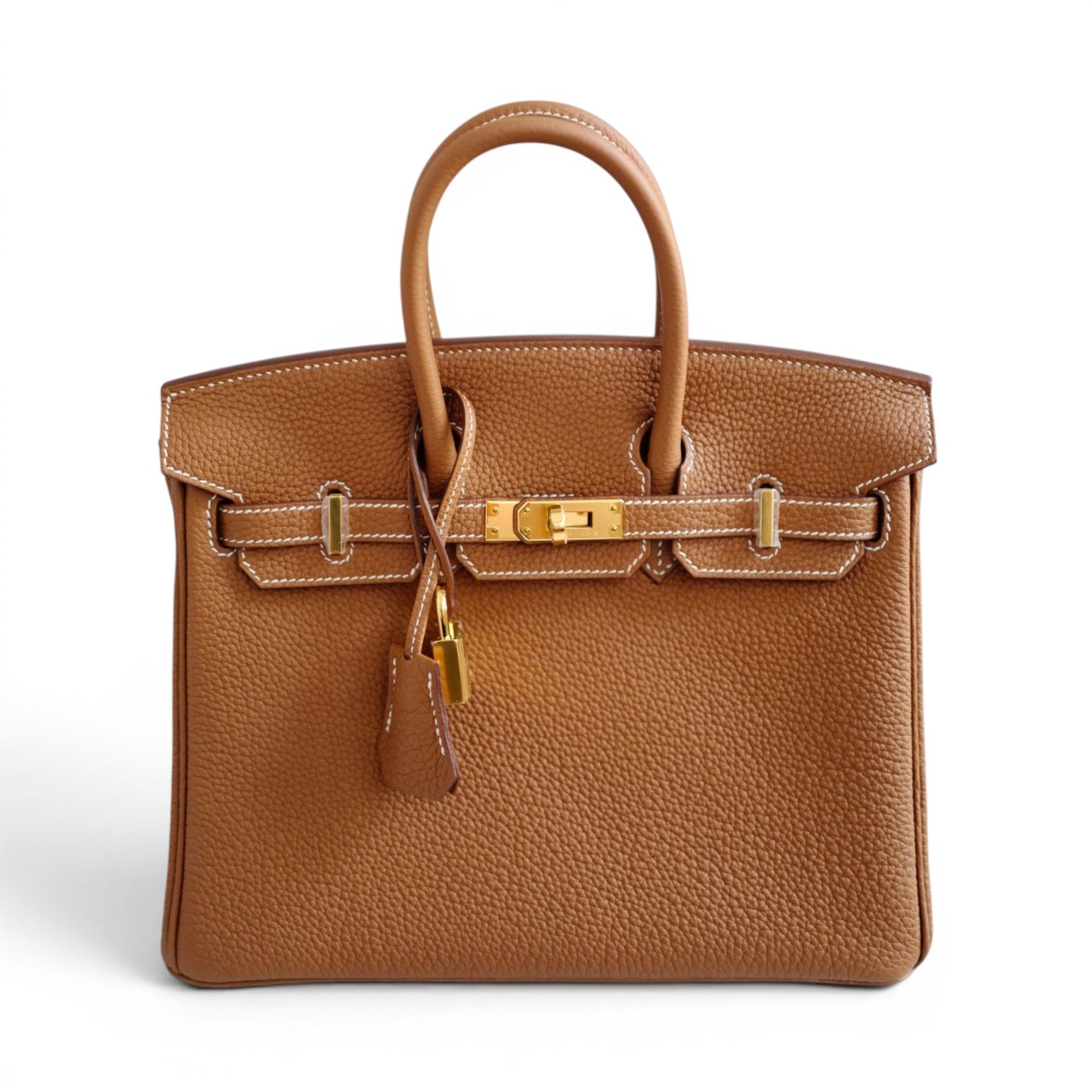 Hermes Birkin 25 Gold Togo Leather Gold Hardware W Stamp 2024