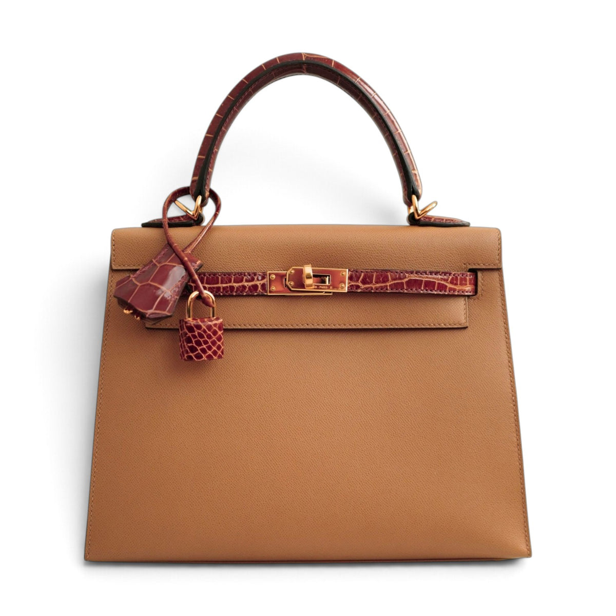 Hermes Kelly 25 Touch Chai/Miel Veau Madame Sellier Gold Hardware