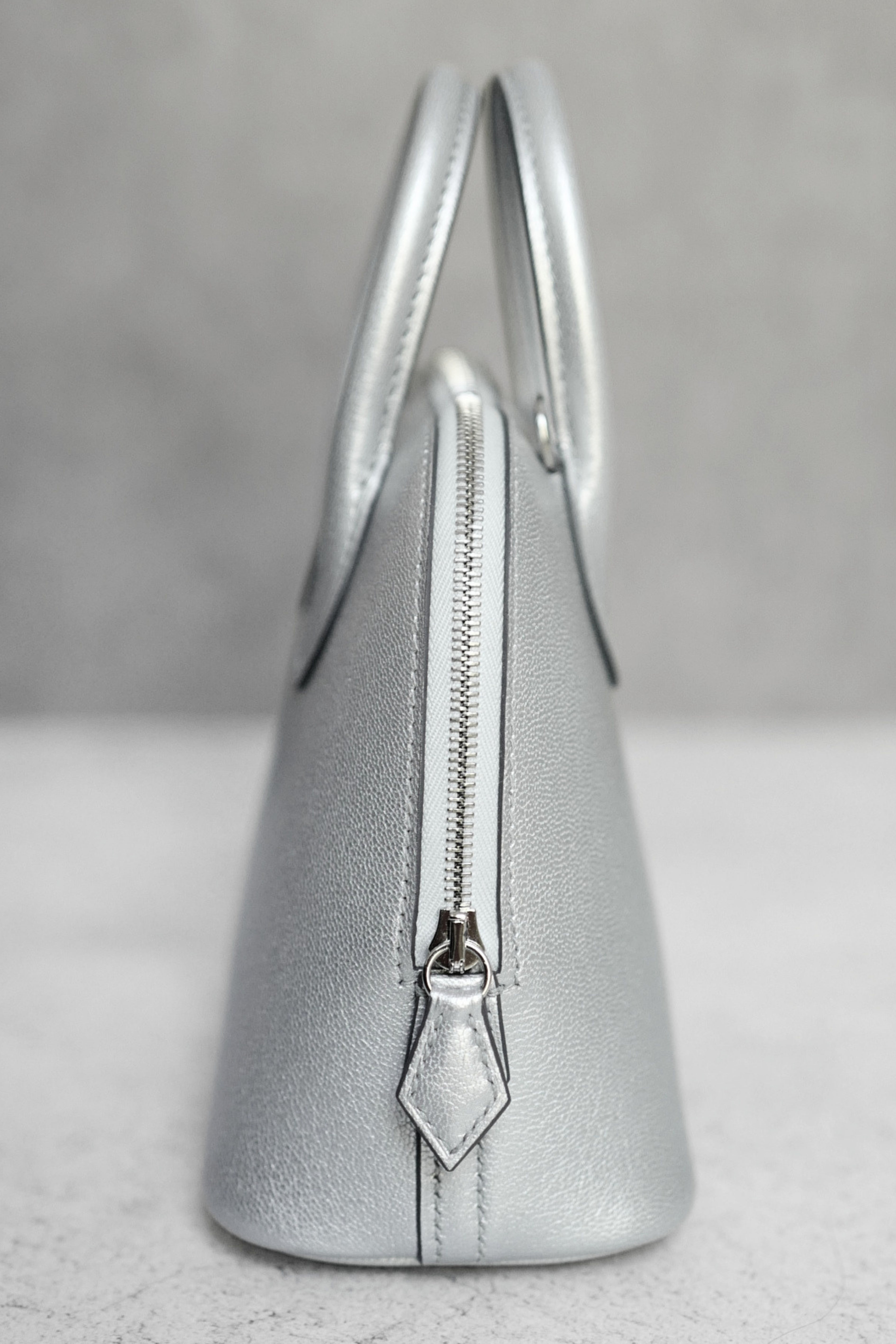 Hermès Bolide 1923 Mini Bag Silver Chamkilight Goatskin PHW G Stamp 2026