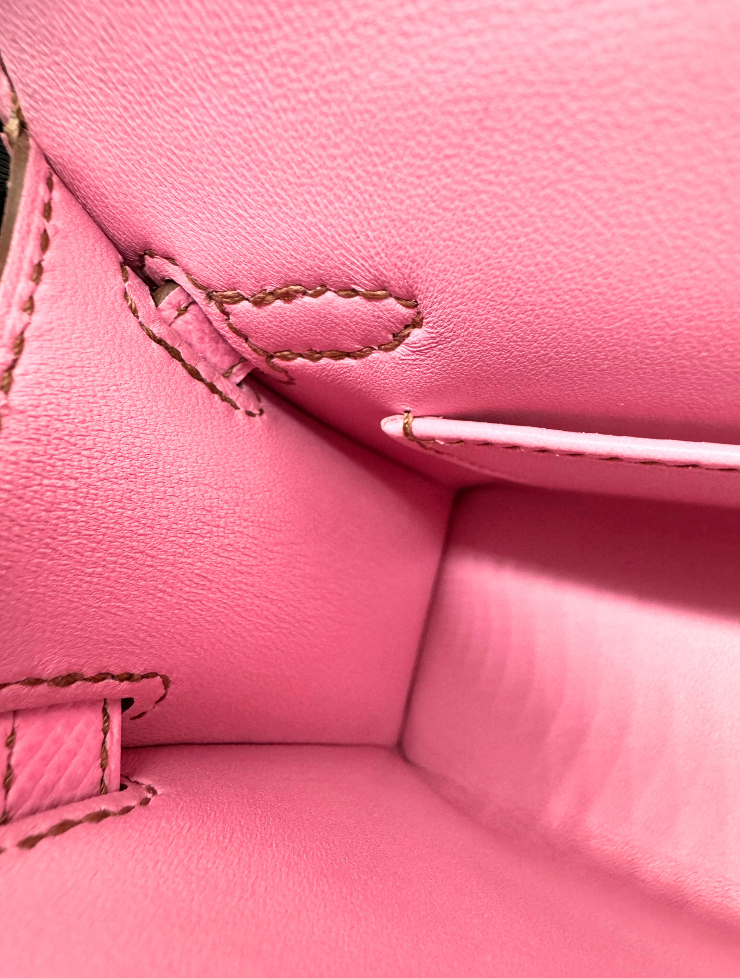 BNIB Hermès Mini Kelly 20 5P Bubblegum Pink Epsom Palladium Hardware Z Stamp