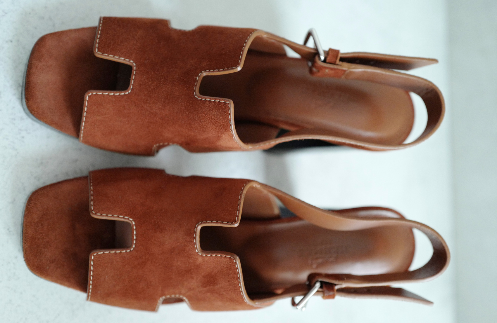 BNIB Hermes Eris 90 Heels Sandal in Gold Color Size 37.5