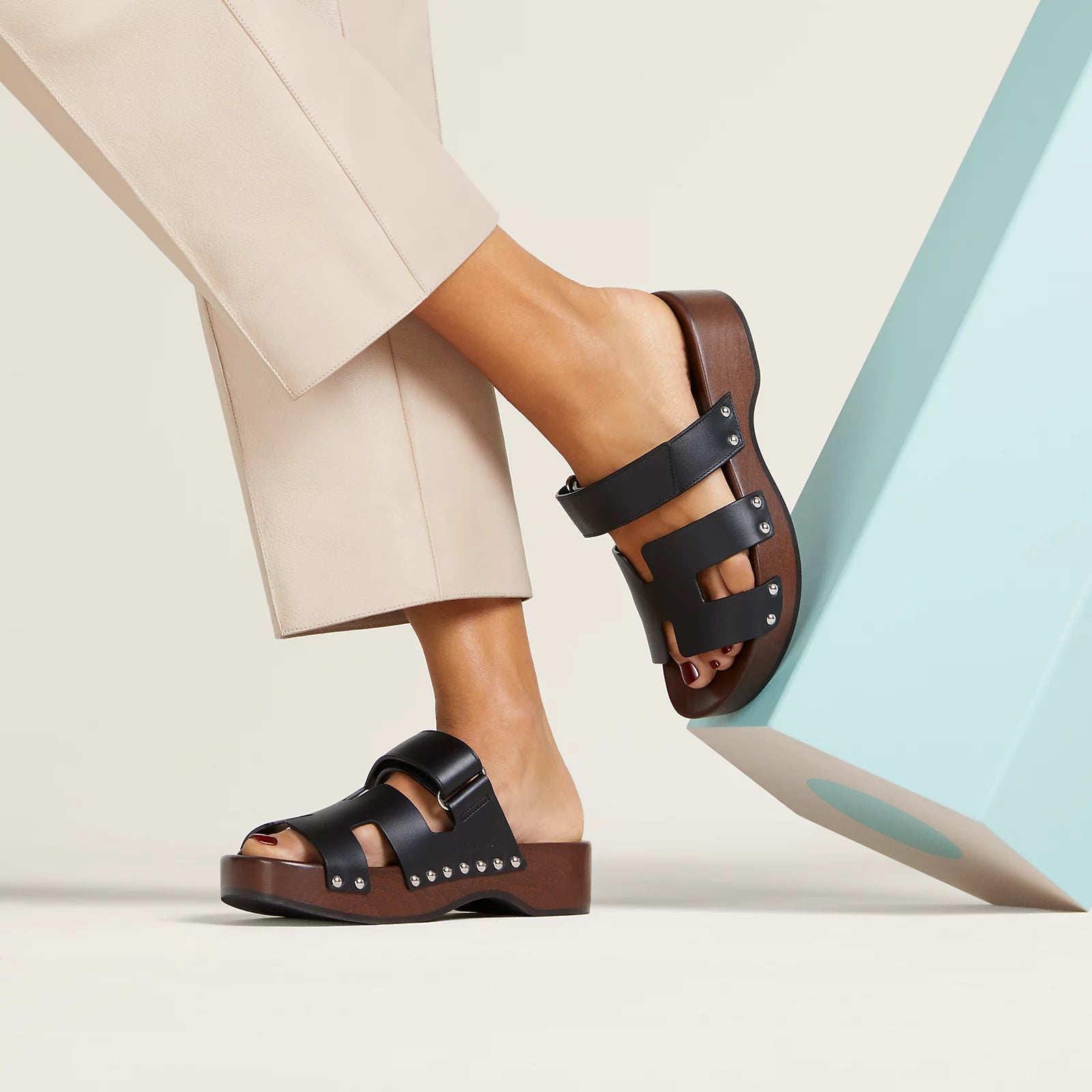 BNIB HERMÈS Kos Veau Women's Clog Noir - Size 38