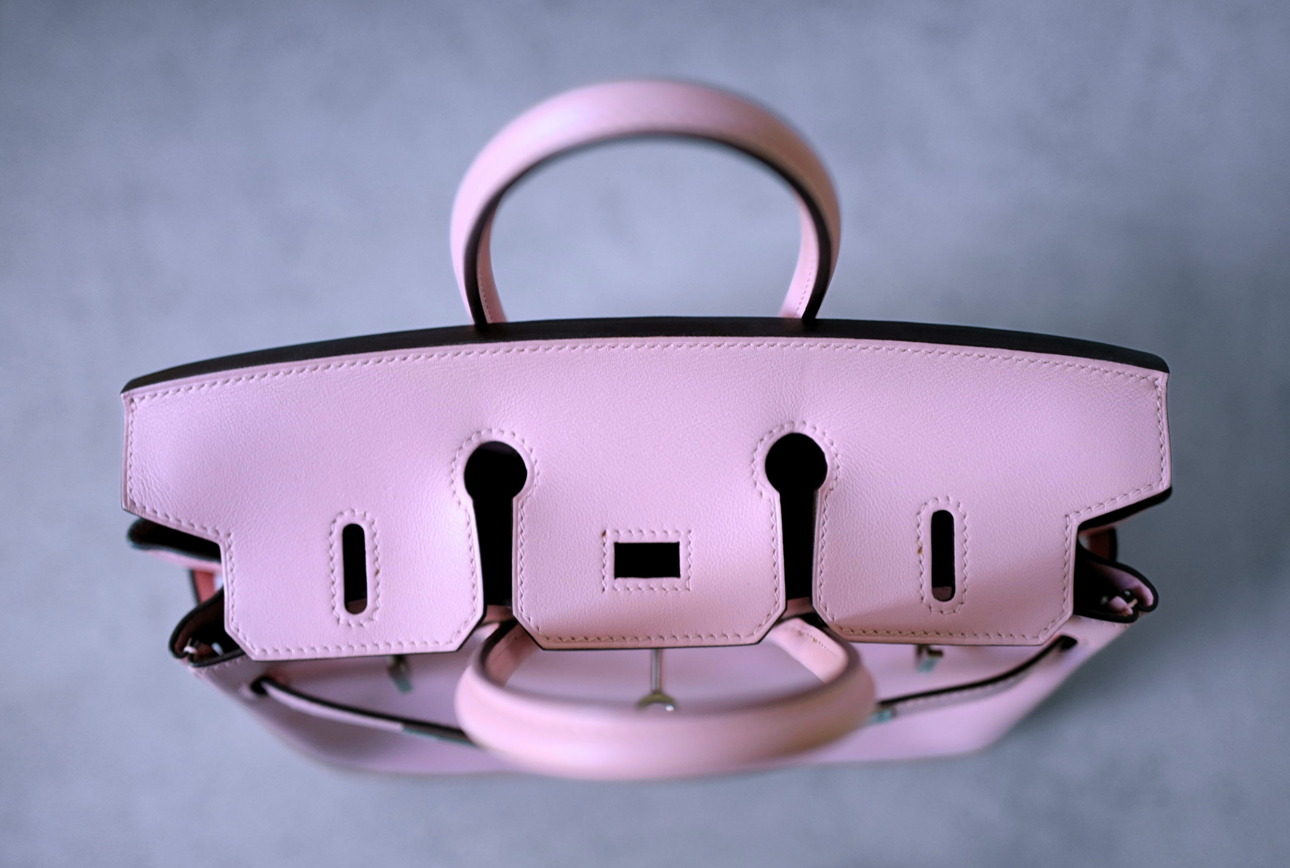 Hermès Birkin 25 Rose Sakura Swift Palladium Hardware D Stamp