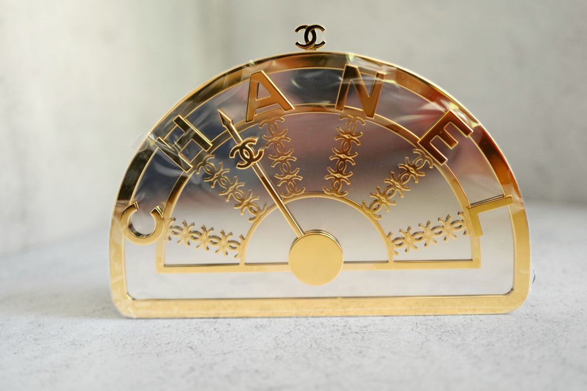 NEW Chanel 26A Metiers d’art Elevator Minaudiere Clutch Golden Silver Gold Hardware
