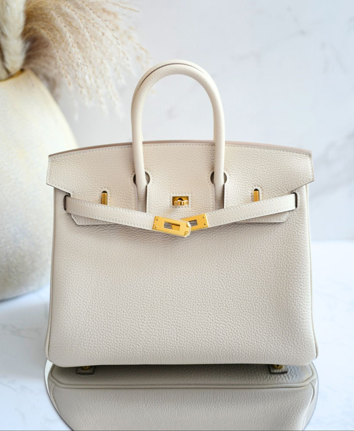 BNIB Hermes Birkin 25 Craie Togo Leather Gold Hardware G Stamp 2026