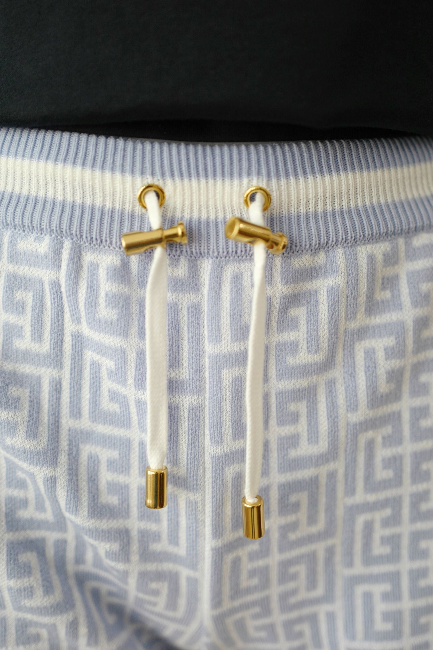 Balmain Monogram Jacquard Wool Blend Tennis Shorts size 36 NEW