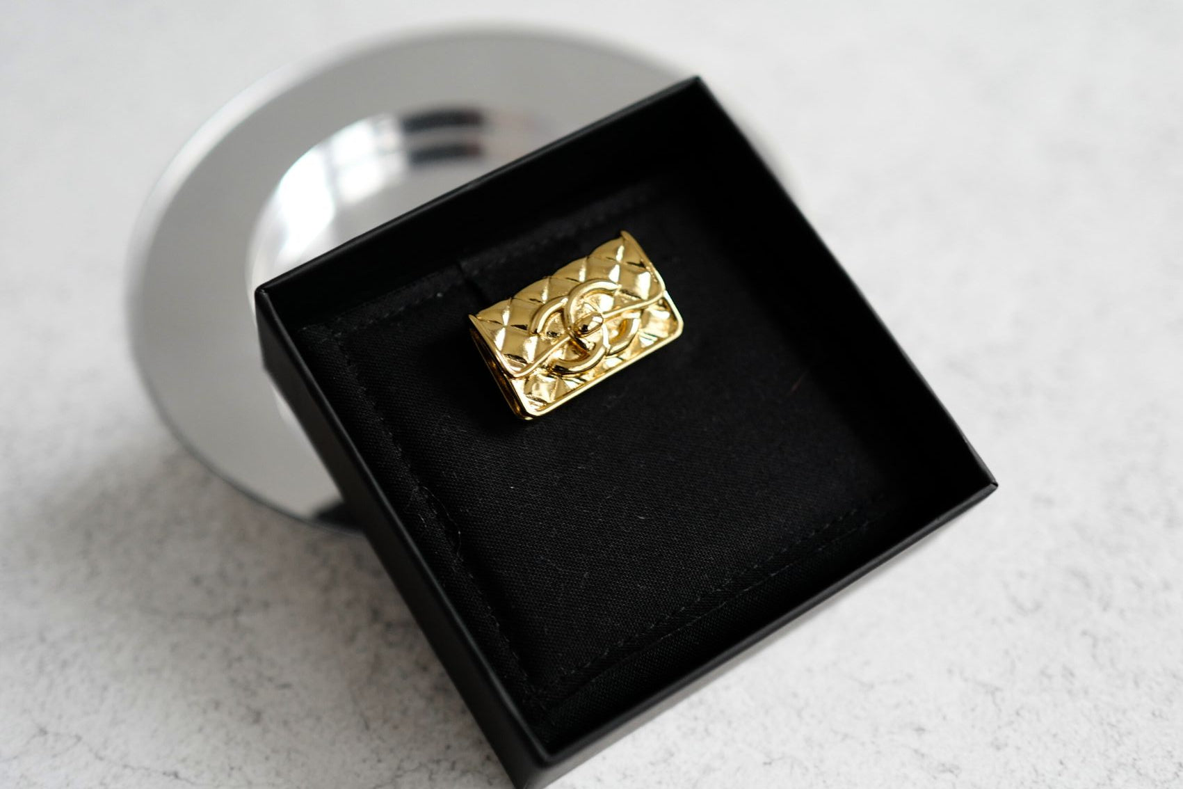 CHANEL Brooch B23K Matelasse bag motif Gold Metal BNIB NEW