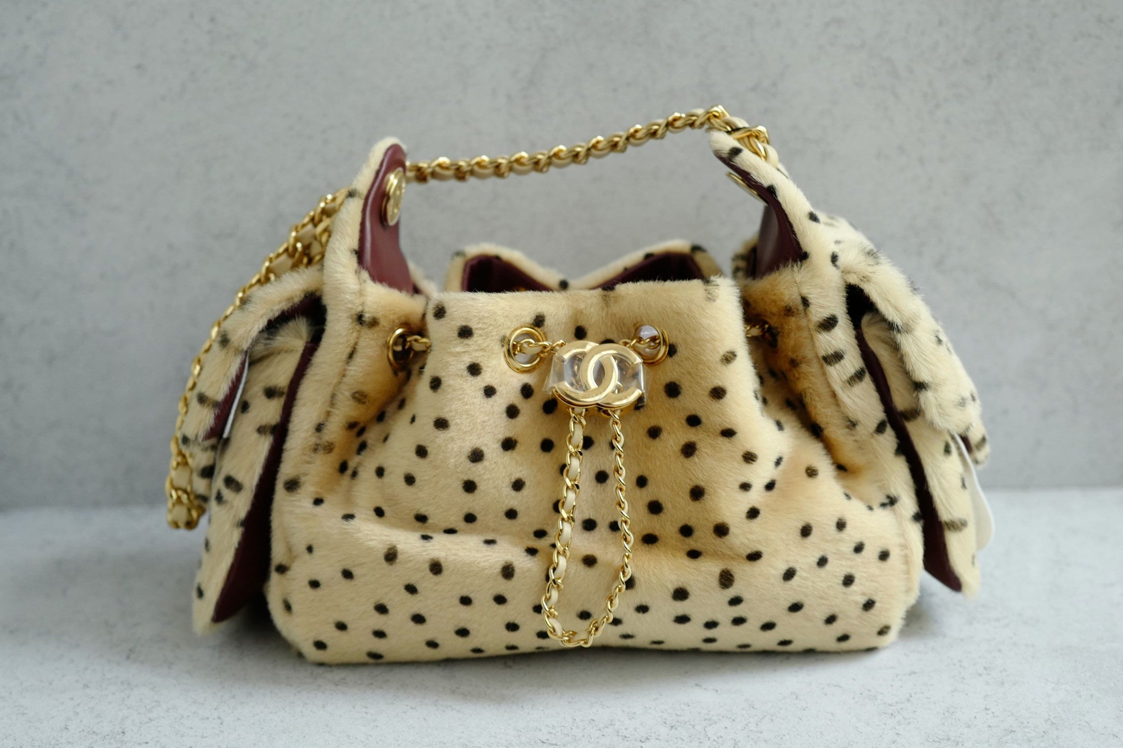 Chanel 26A Mini Hobo Leopard Matthieu Blazy Light Beige & Black GHW
