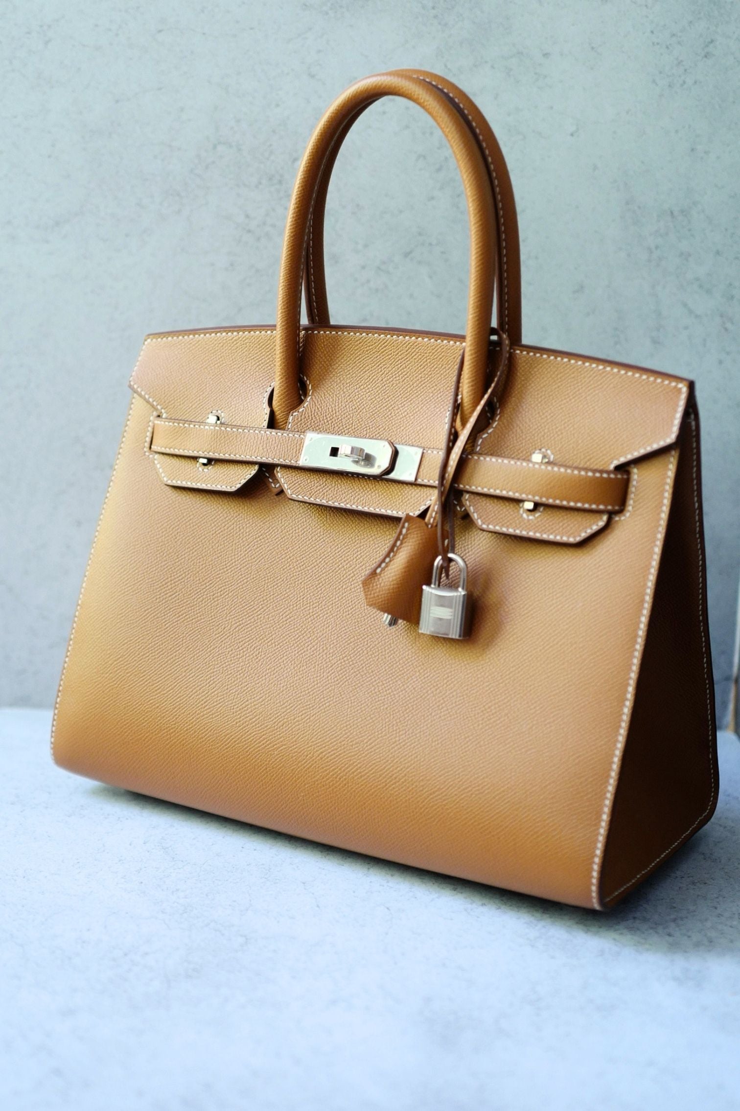 Hermès Birkin 30 Gold Epsom Sellier Palladium Hardware Z Stamp