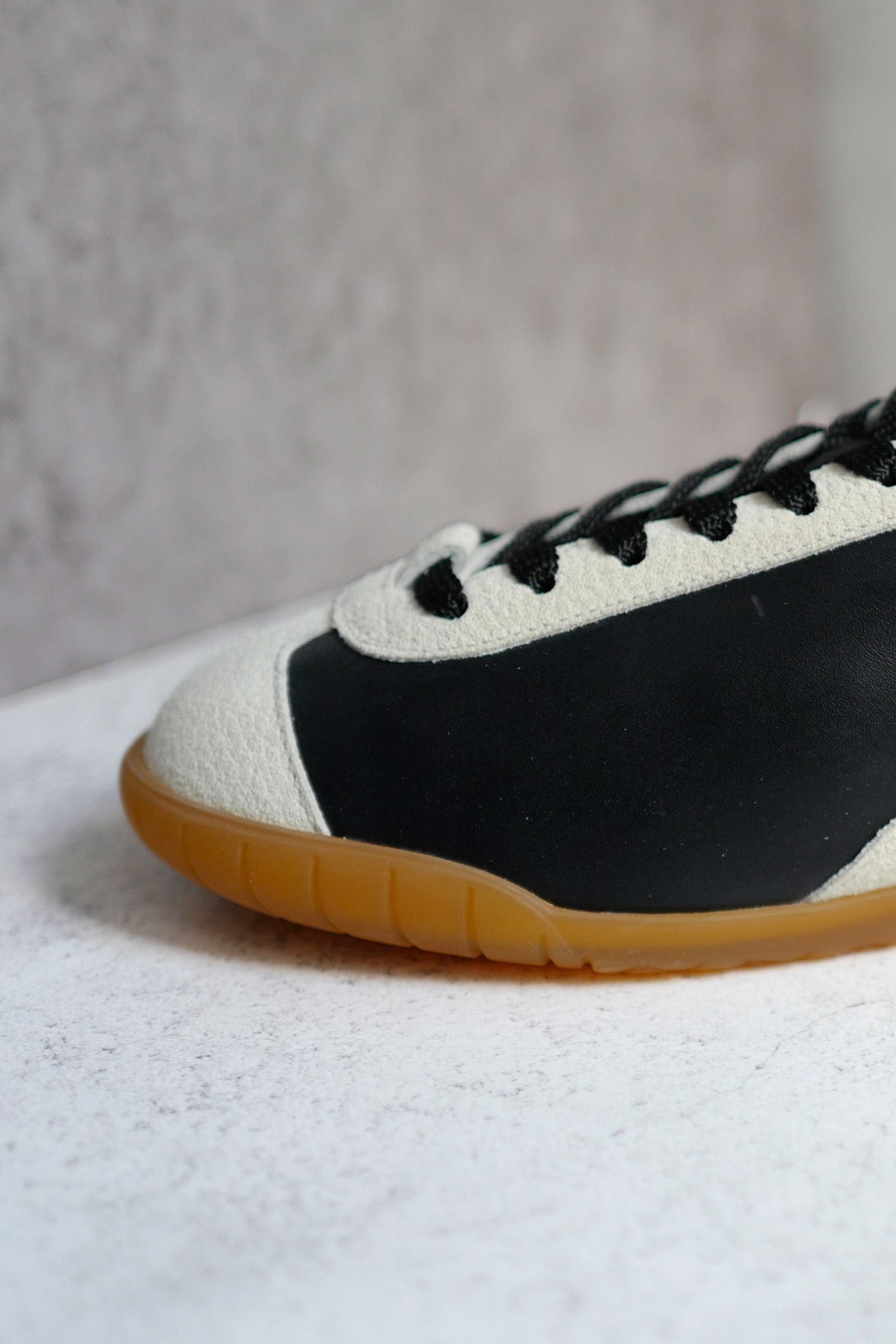 NEW Chanel 26P Sneakers Black White Calfskin Embossed Suede Size 39