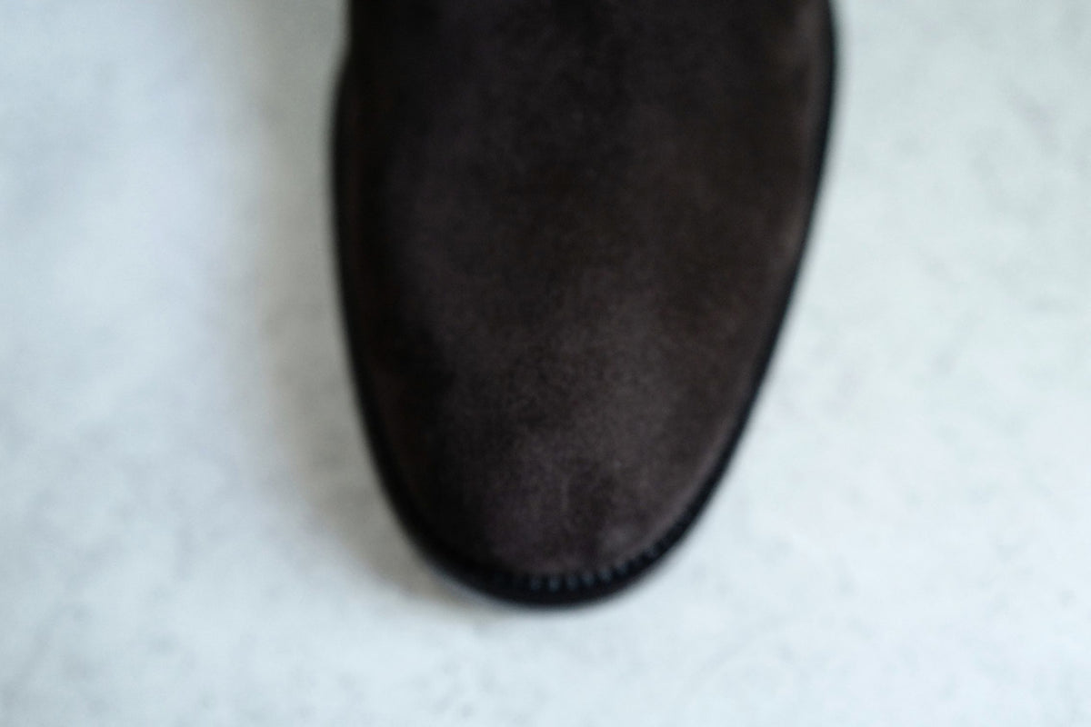 Hermès Jumping Matrix Goatskin Suede Boots Marron with Permabrass HW Size 38