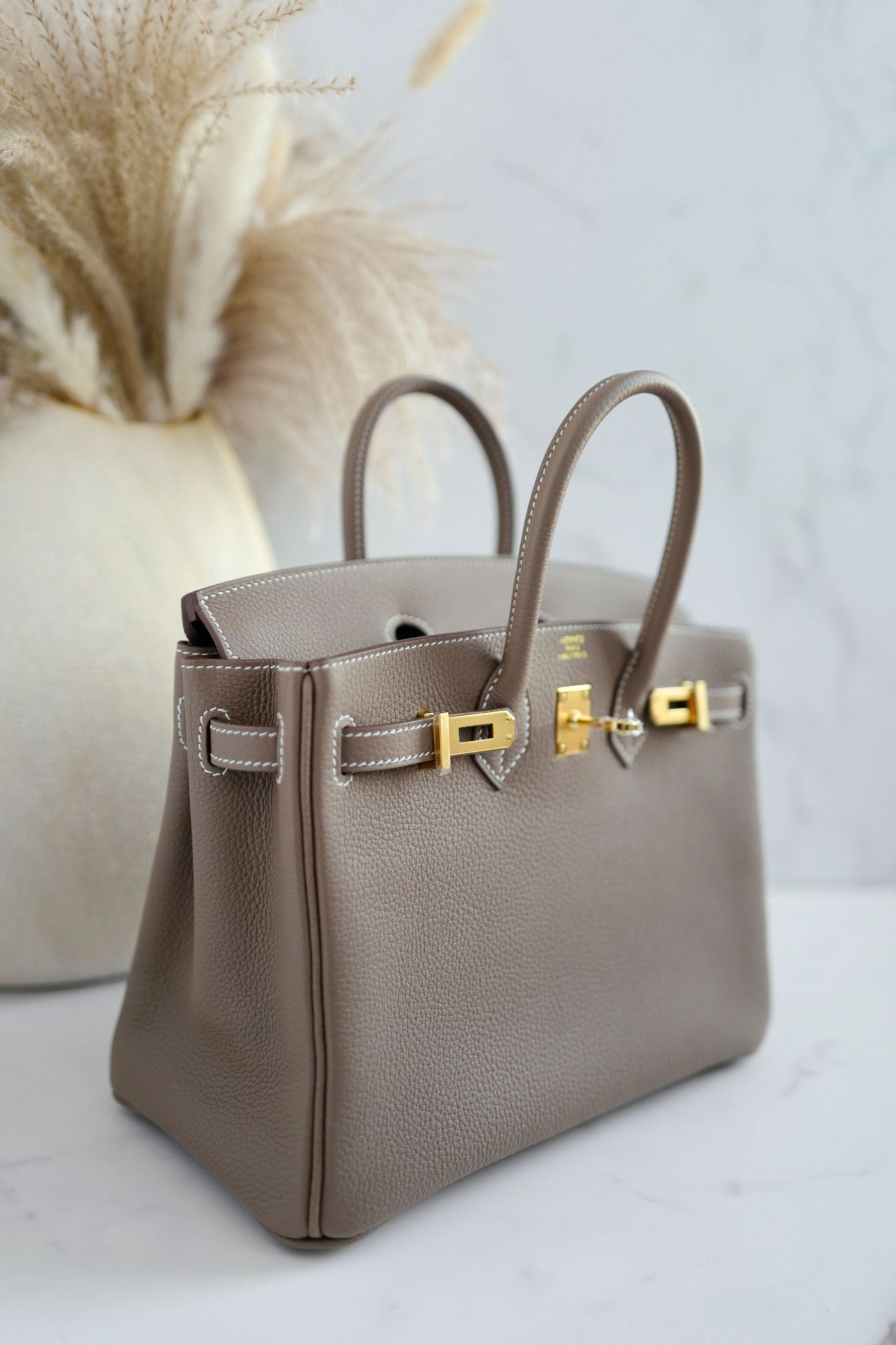 Hermes Birkin 25 Etoupe Togo Leather Gold Hardware K Stamp 2025