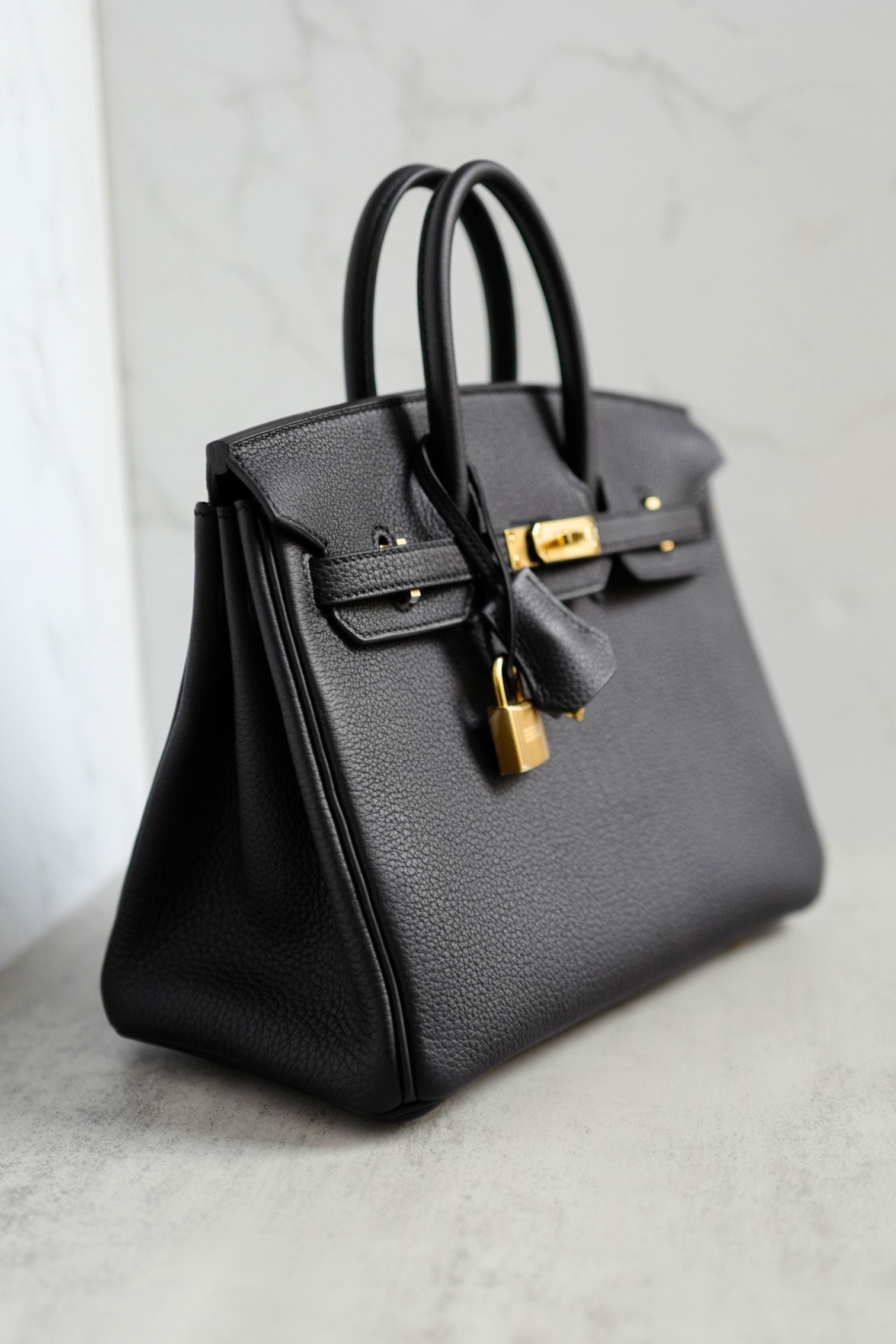 New Hermès Birkin 25 Black Togo Leather Gold Hardware