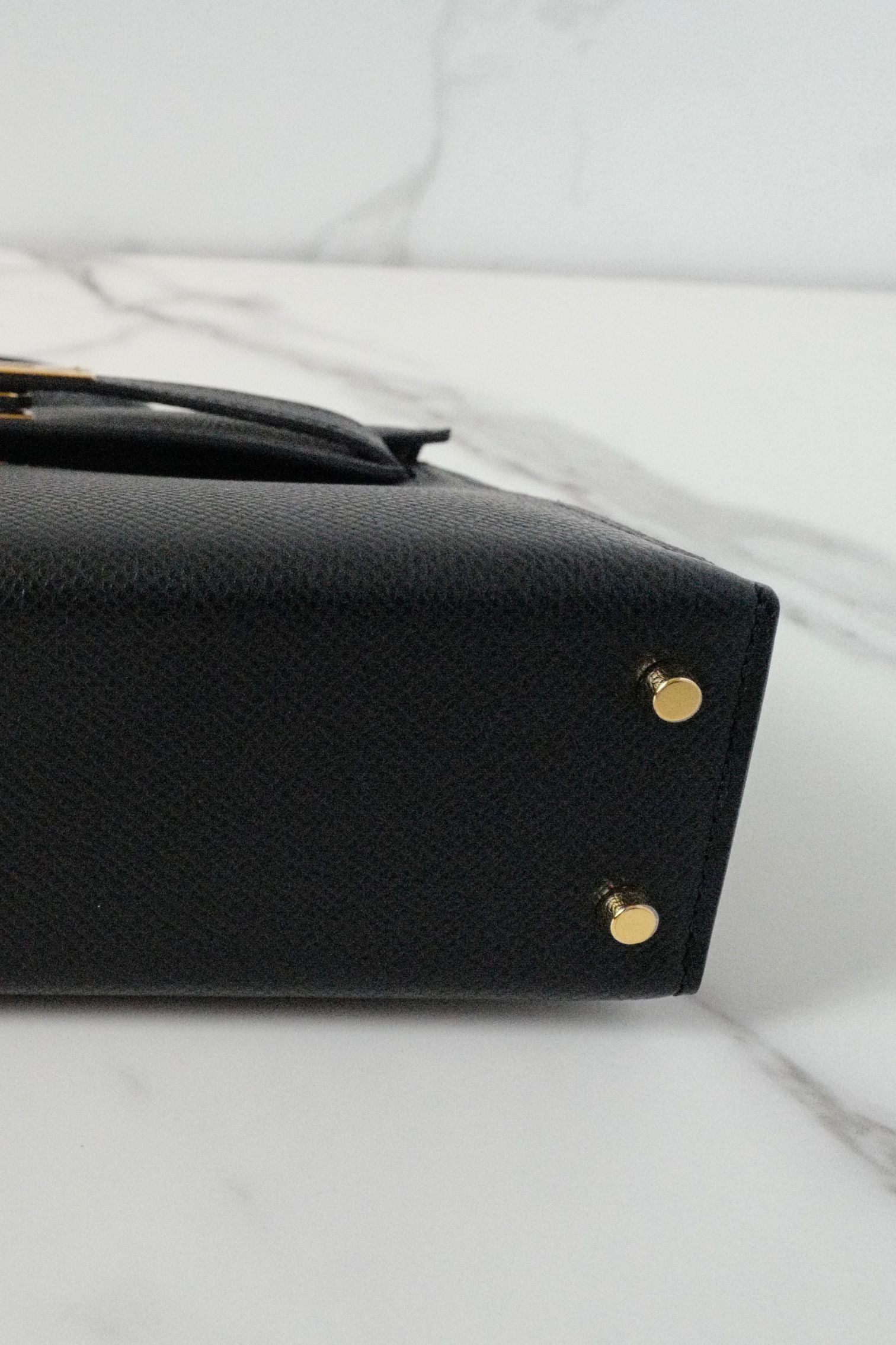 NEW Hermes Mini Kelly Black Epsom Leather Gold Hardware G Stamp 2026