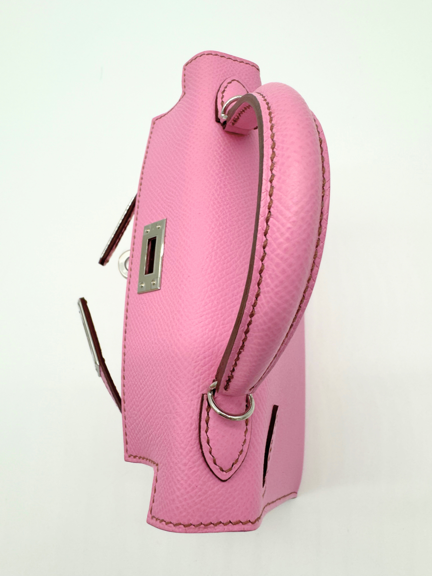 BNIB Hermès Mini Kelly 20 5P Bubblegum Pink Epsom Palladium Hardware Z Stamp