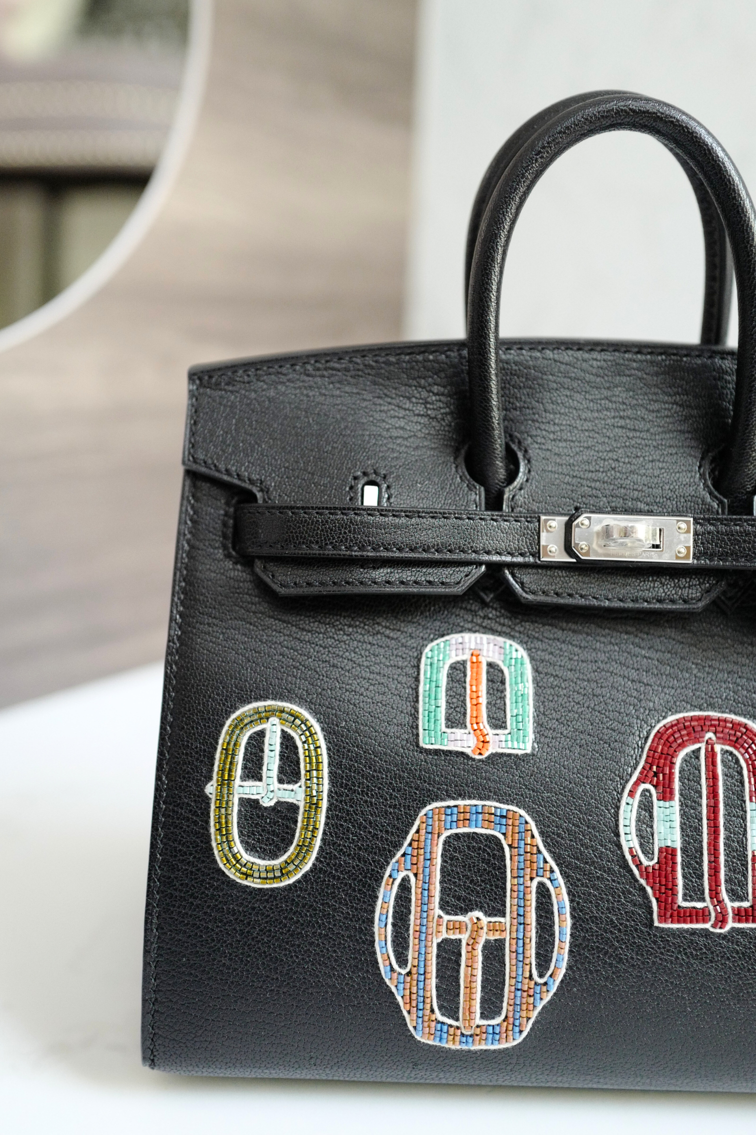 BNIB Hermes Birkin 20 Sellier Bouclerie Moderne Black Chèvre Palladium Hardware