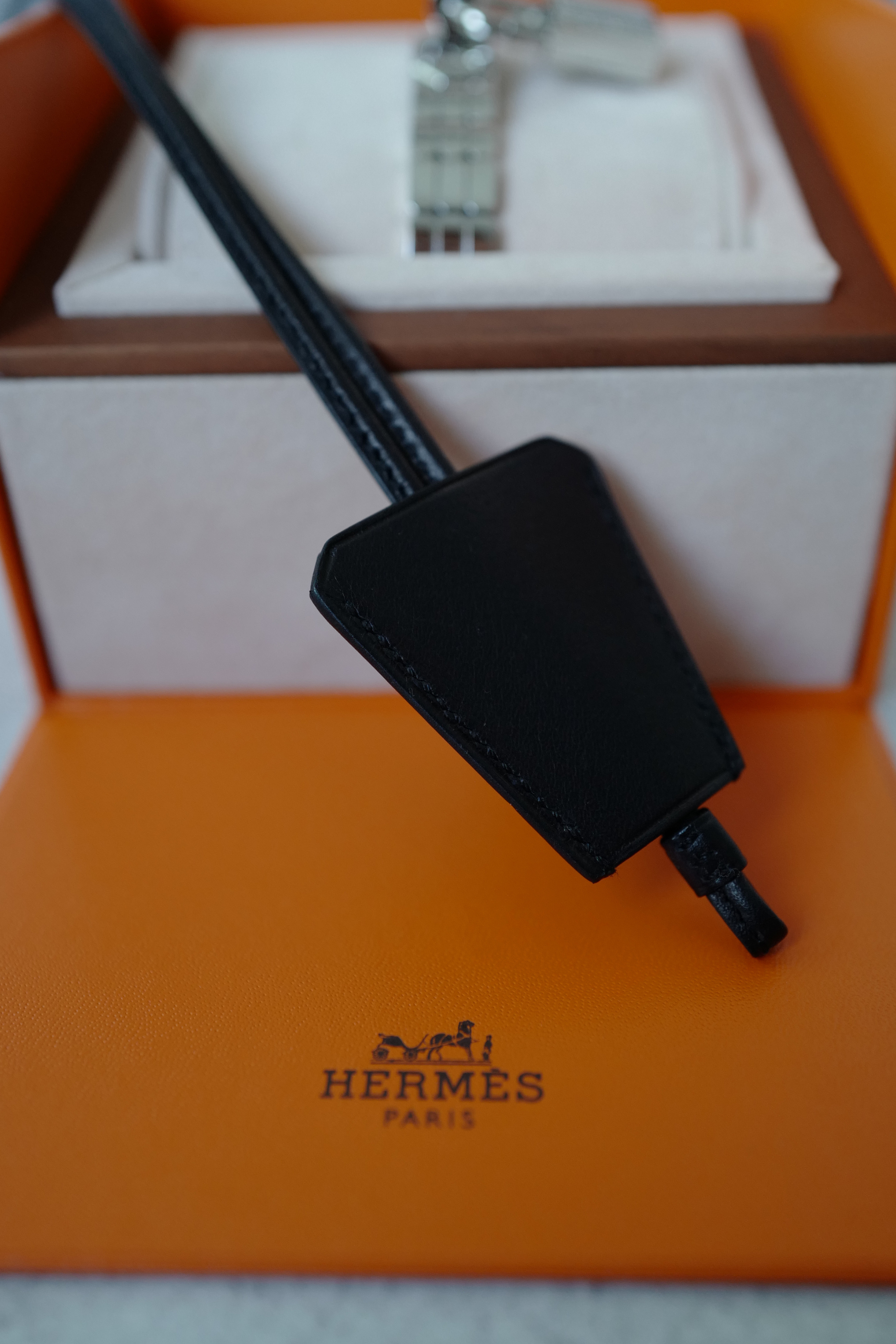 BNIB Hermes Kelly Watch Mini Model 16 mm Diamond Stainless Steel Bracelet