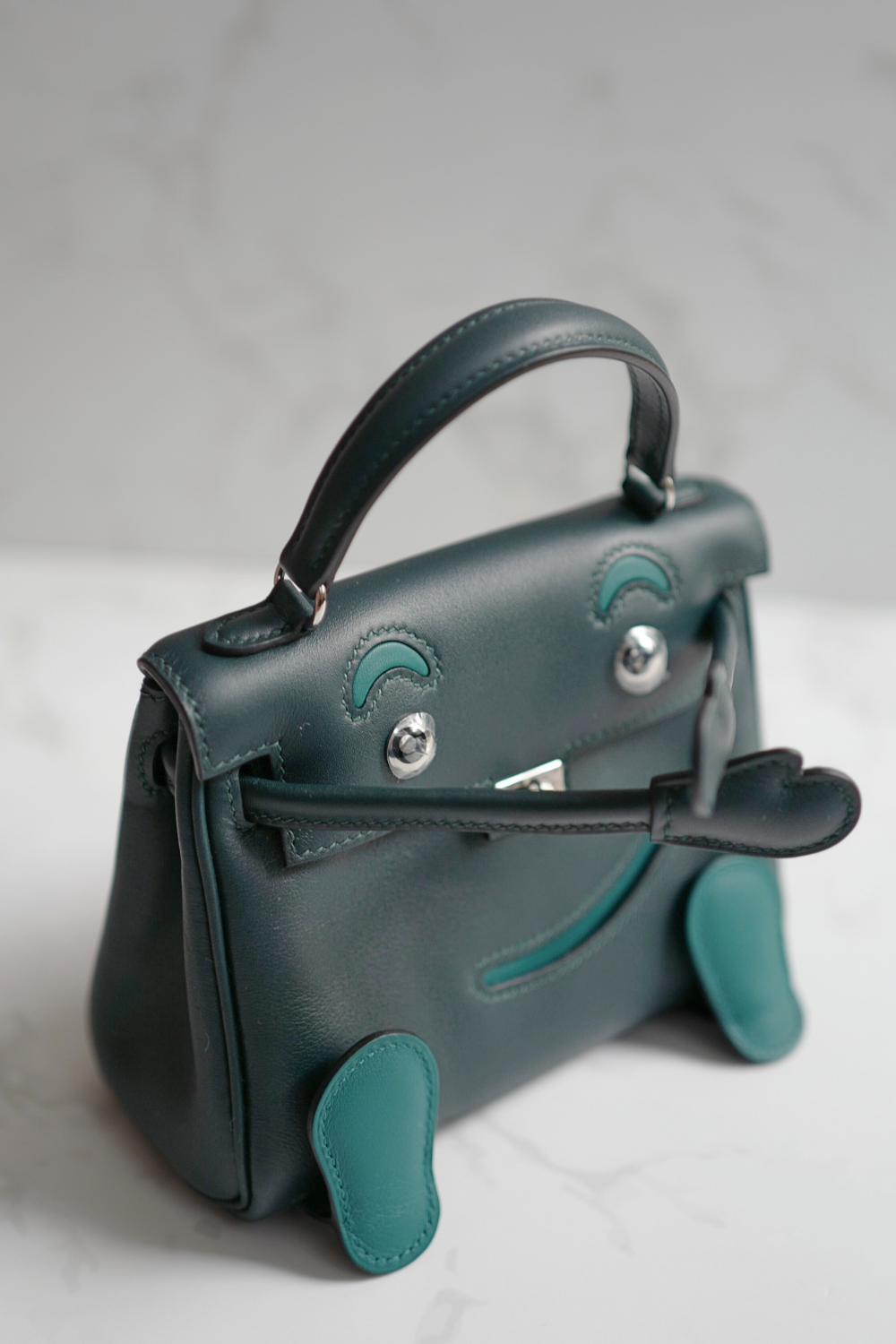 BNIB Kelly Dole Swift Calfskin Vert Cypres Vert Bosphore PHW