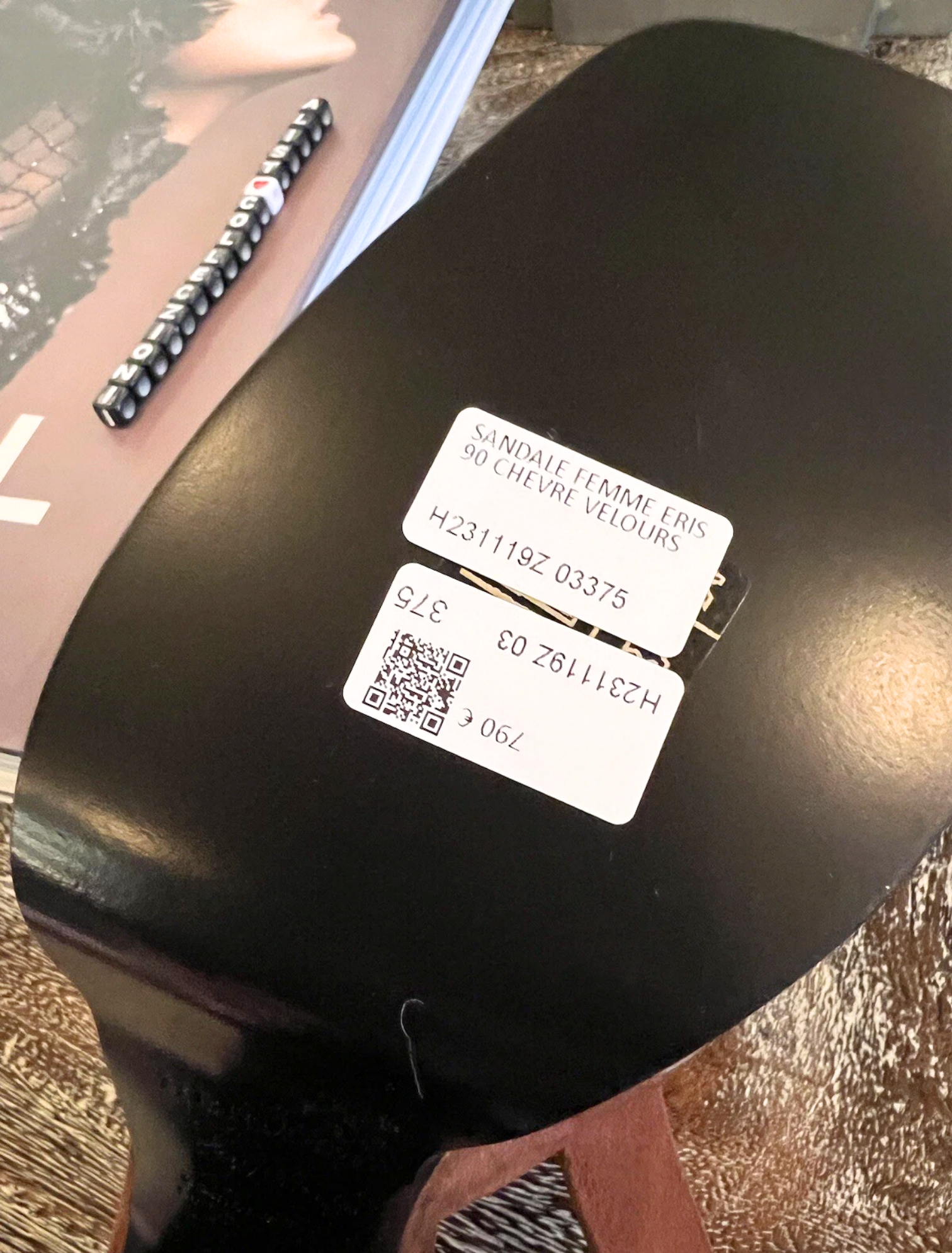 BNIB Hermes Eris 90 Heels Sandal in Gold Color Size 37.5