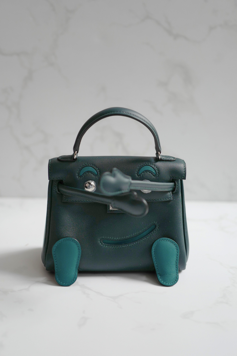 BNIB Hermes Kelly Dole Swift Calfskin Vert Cypres Vert Bosphore PHW
