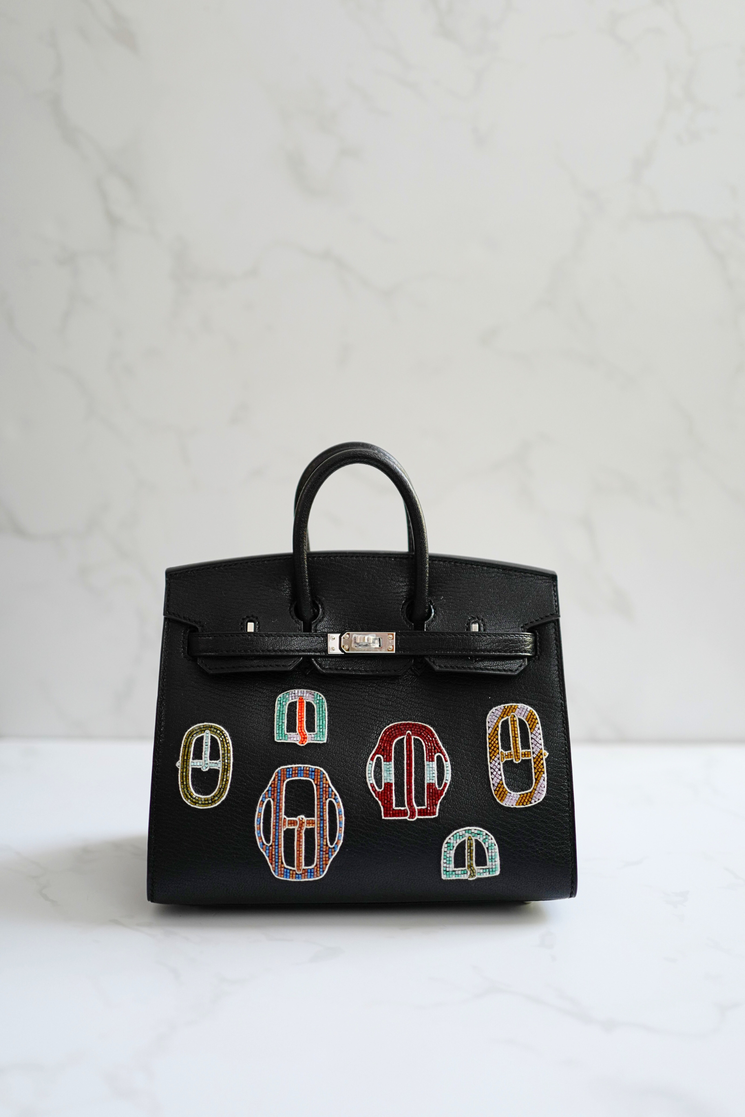 BNIB Hermes Birkin 20 Sellier Bouclerie Moderne Black Chèvre Palladium Hardware