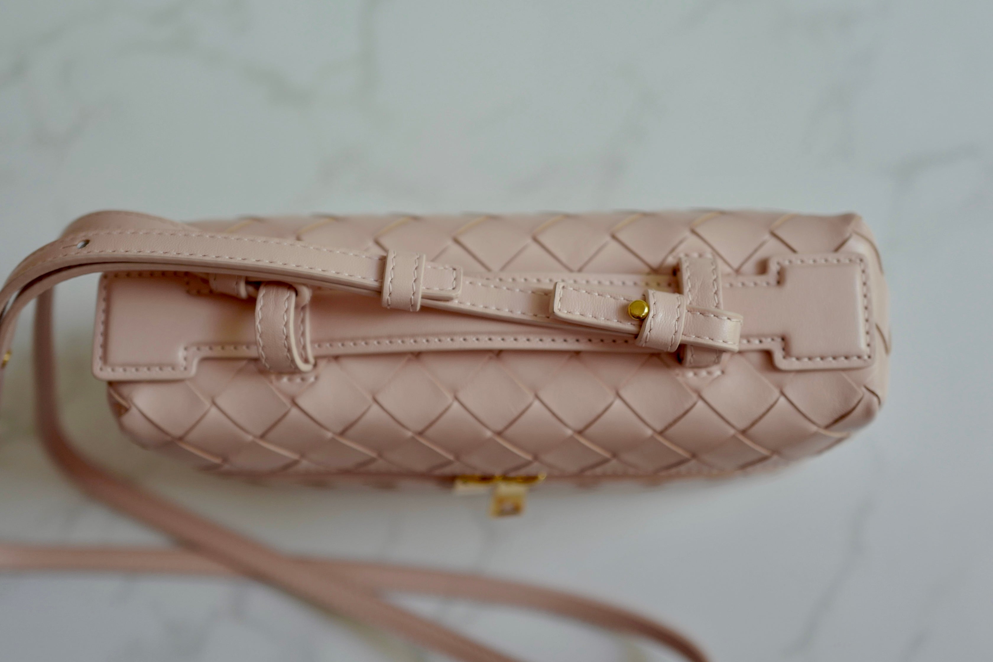 Bottega Veneta Bang Bang Vanity Bag in Cameo Pink NEW