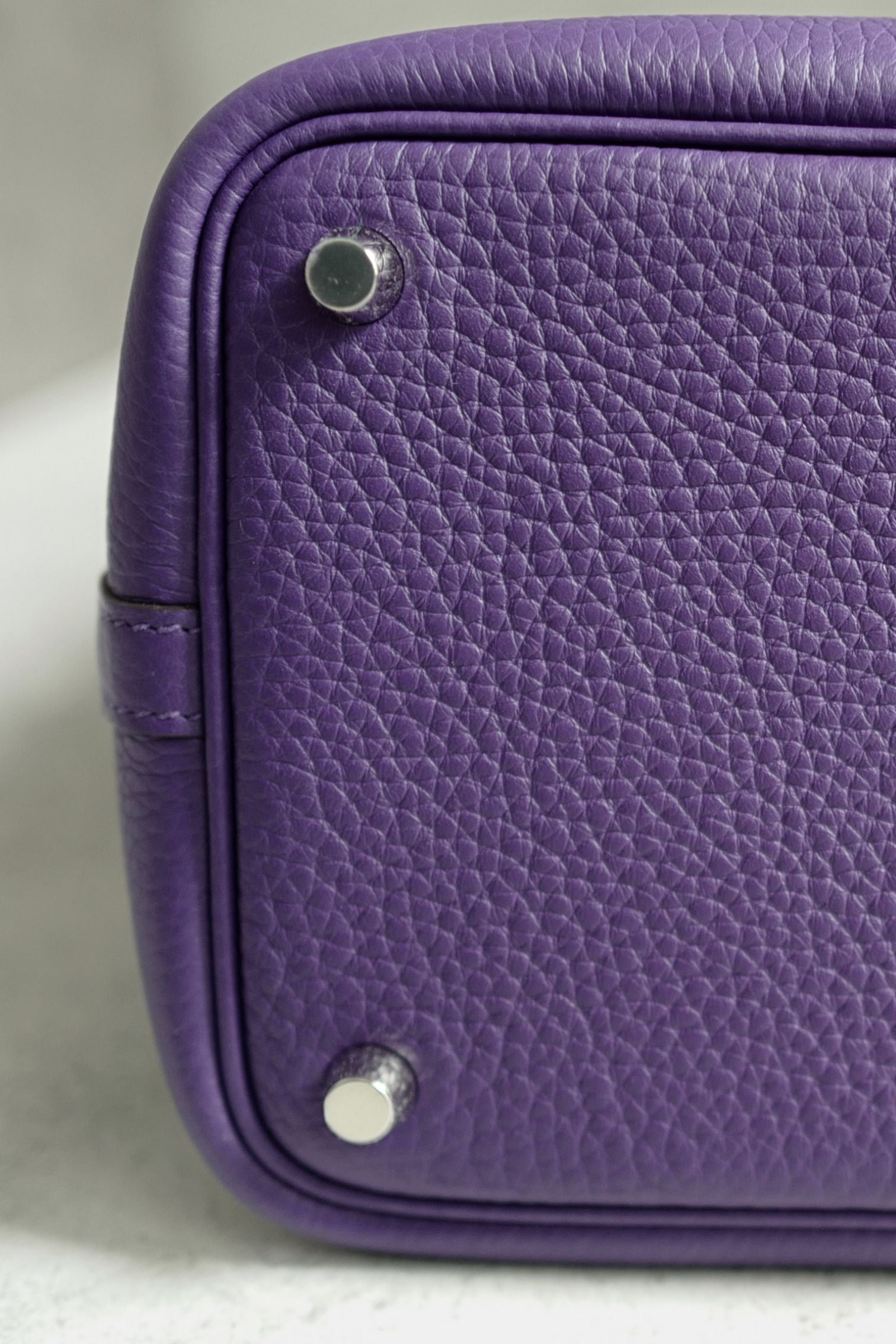 BNIB Hermes Picotin 18 Purple Clemence Leather Palladium Hardware G Stamp