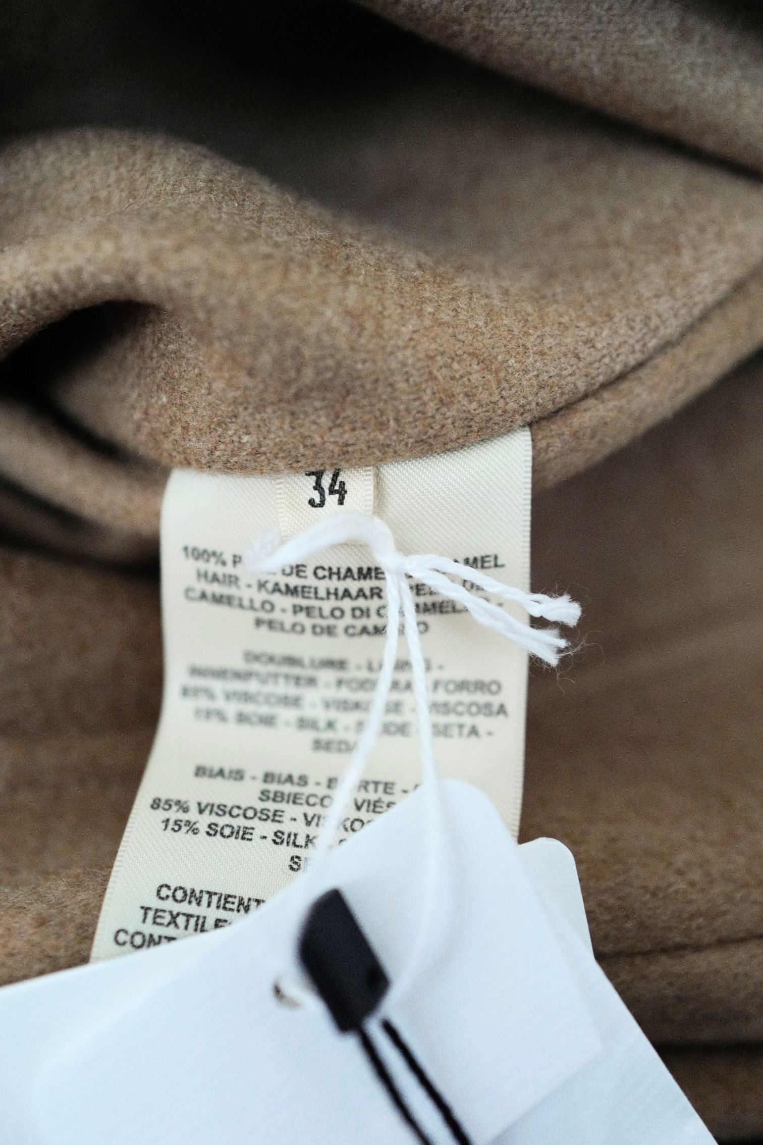 Hermès Women’s Overcoat Size 34 Beige Camel Hair Coat