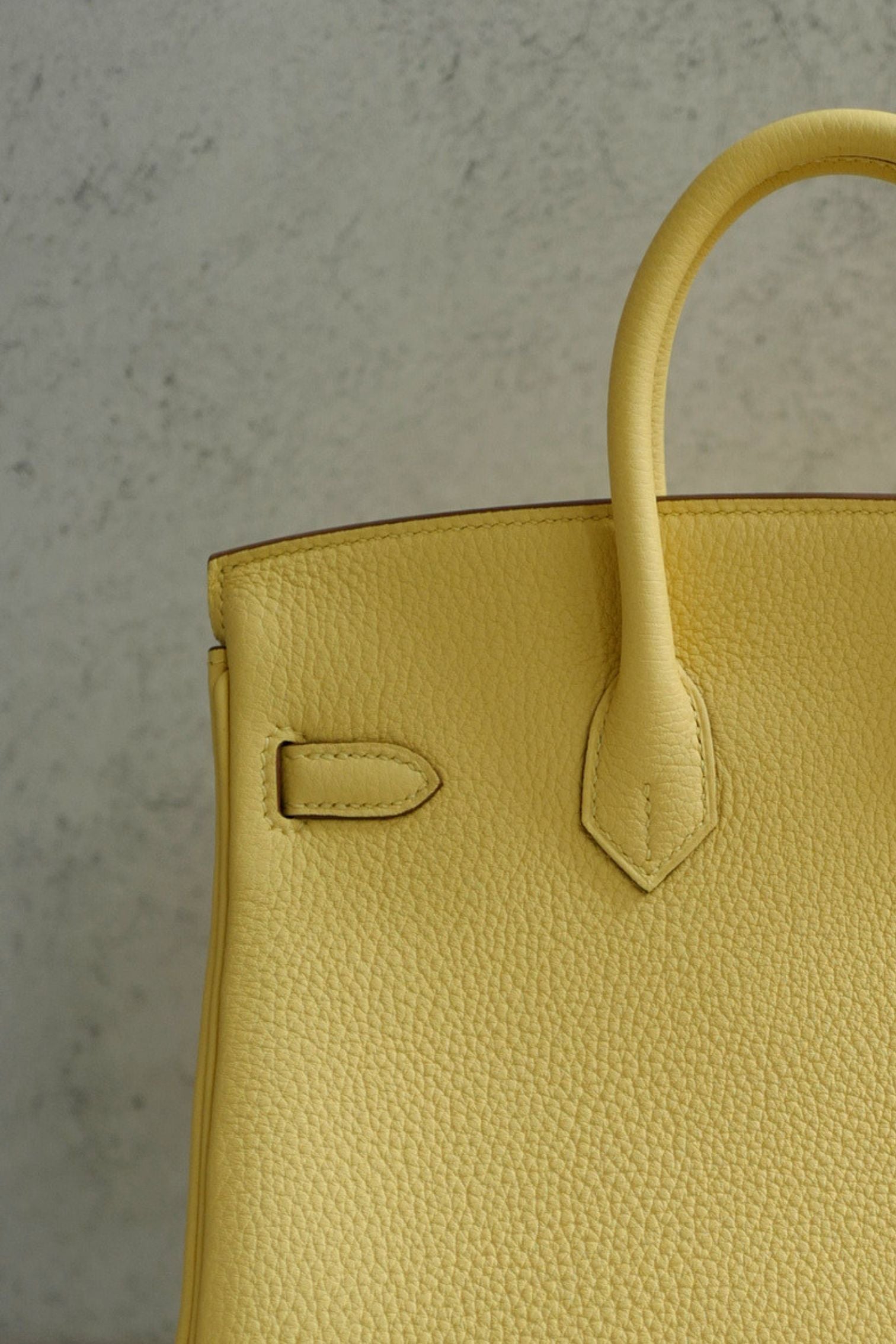 BNIB Hermès Birkin 25 Jaune Poussin Togo Leather Palladium Hardware G Stamp 2026
