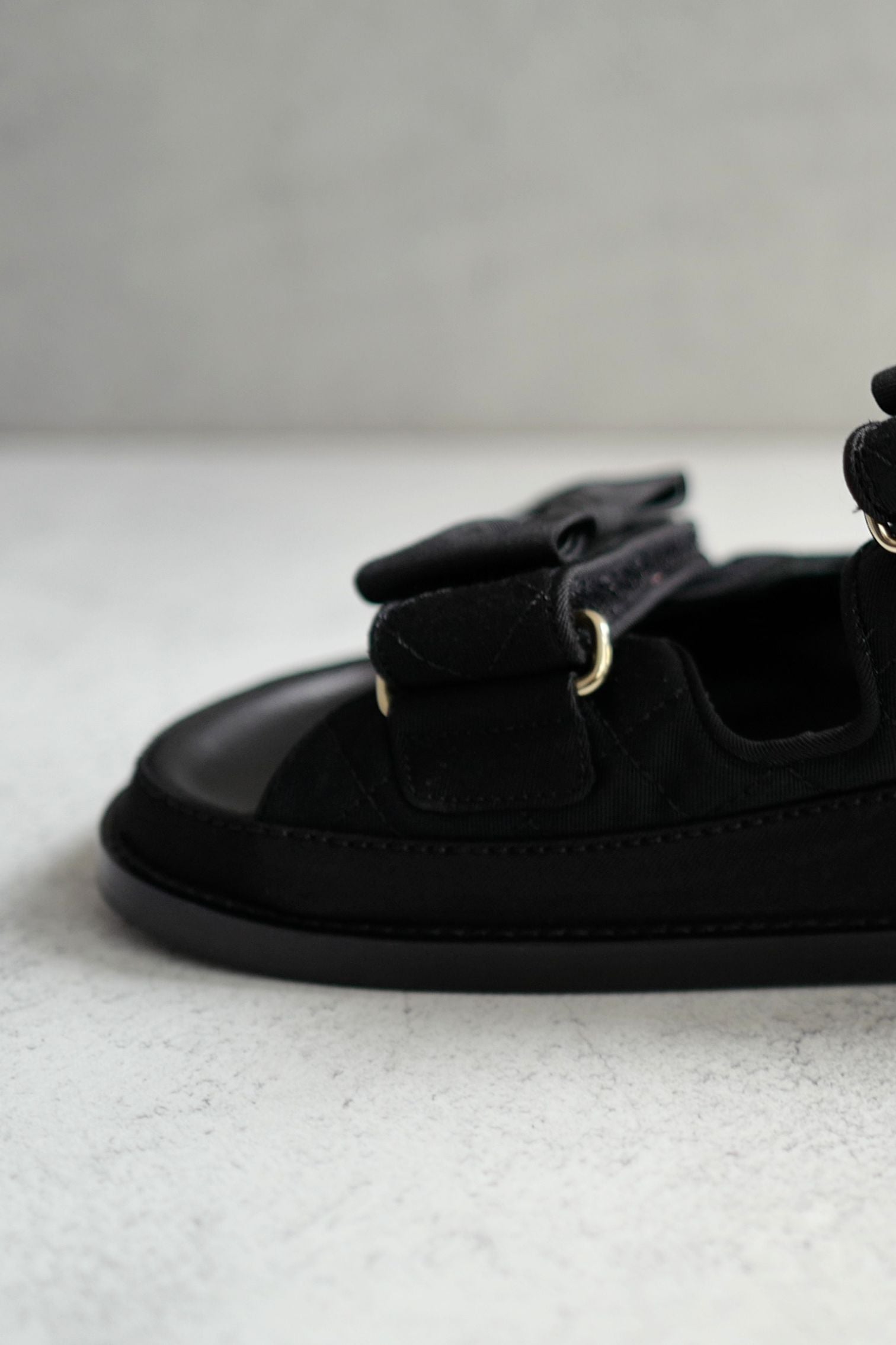 BNIB Chanel Dad Sandal CC Crystals In Black With Bows Size 38 - Limited