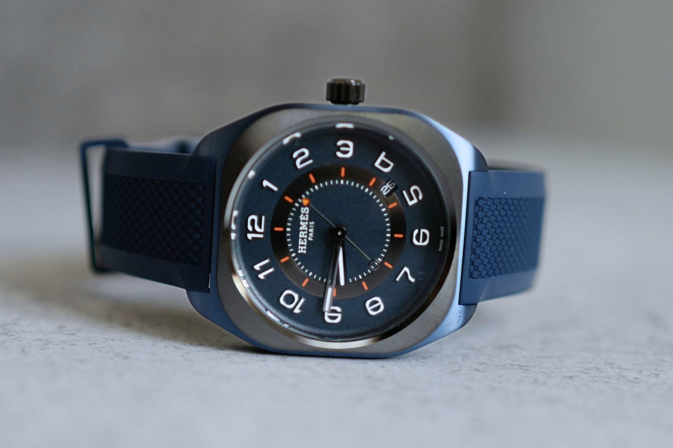 BNIB Hermes H08 Watch 42 MM In Titanium-Blue Edition Over $8K Retail