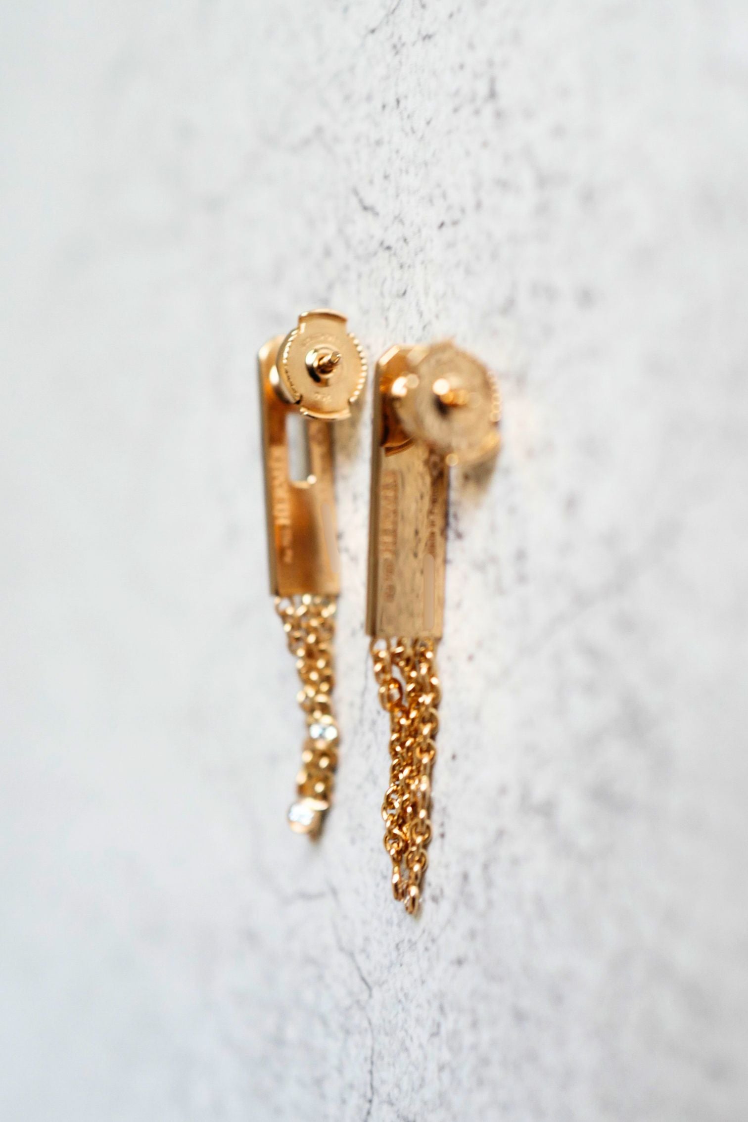 Hermès Kelly Gavroche Earrings 18K Rose Gold Diamond Small Model