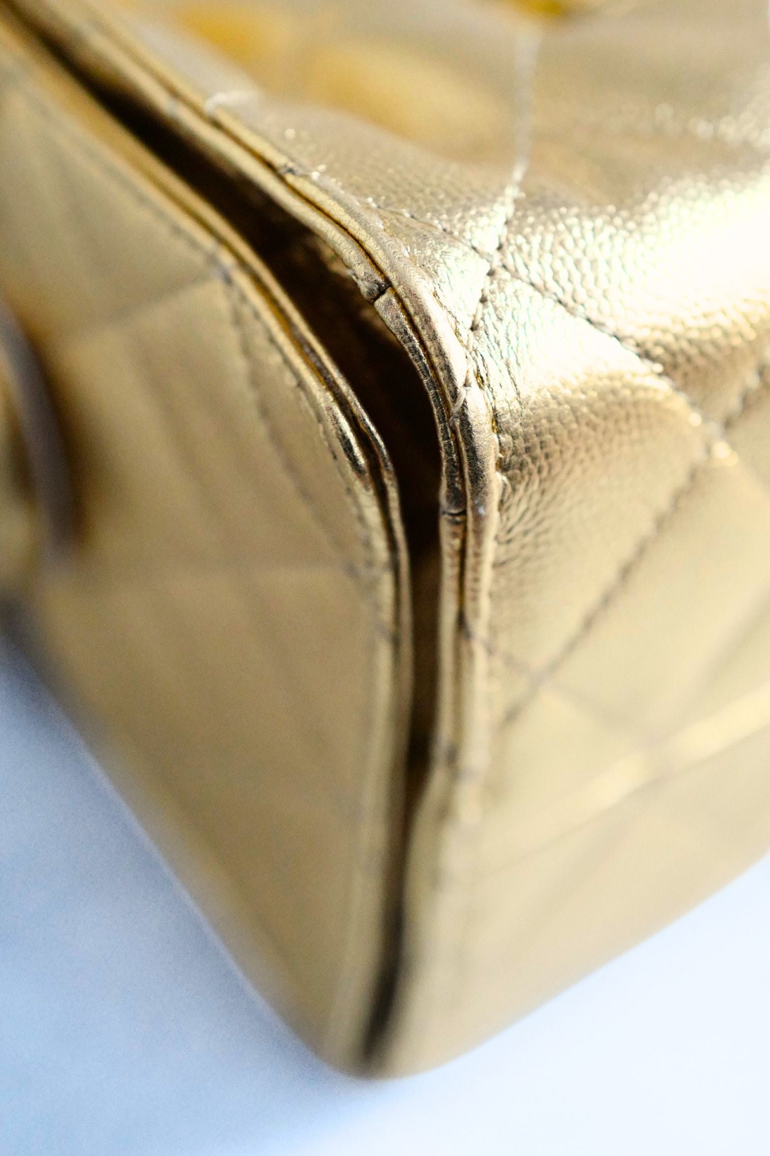 Chanel 26C Small Hobo Gold Metallic Grained Calfskin Gold Hardware