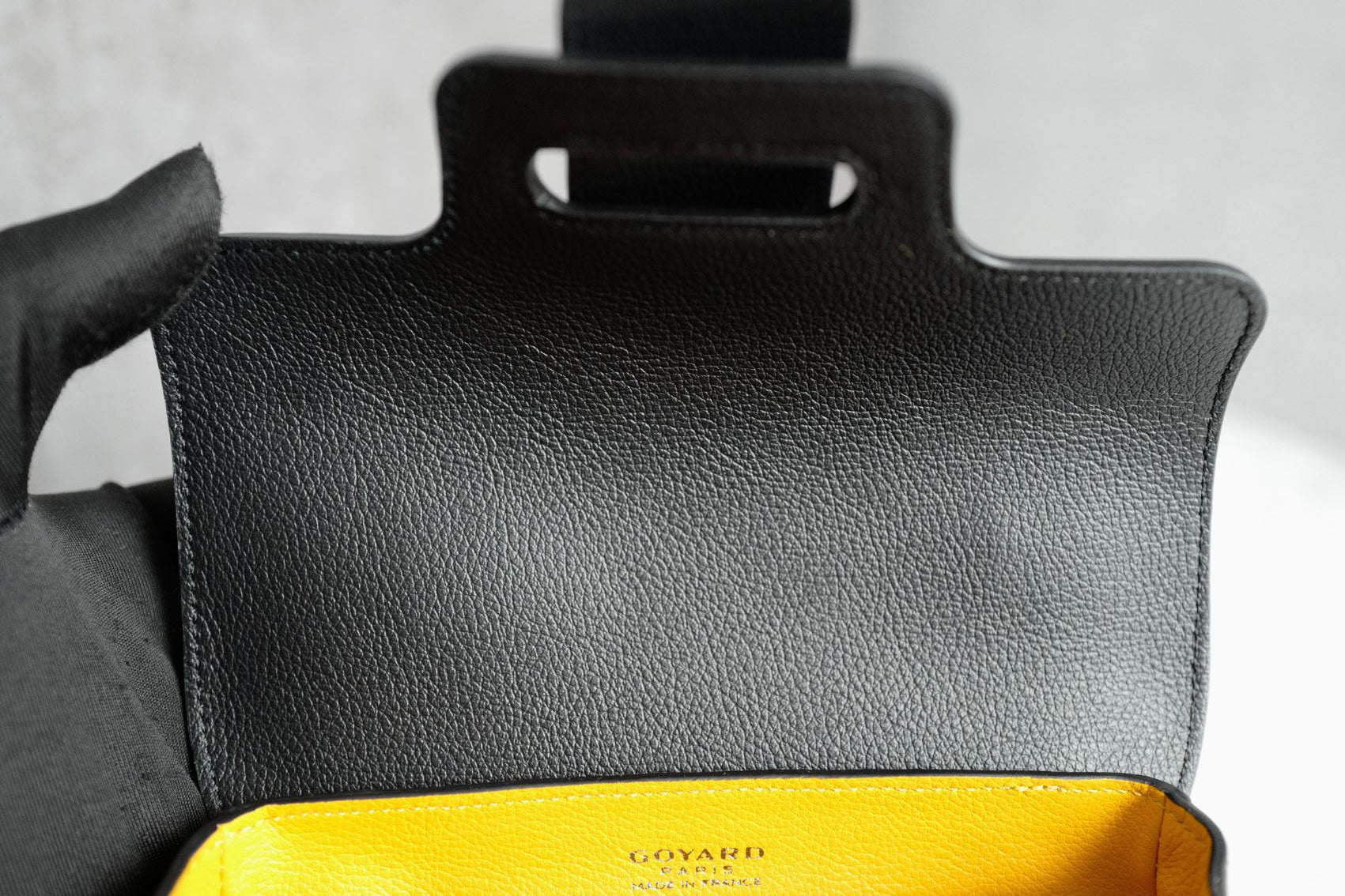 NEW Goyard Saigon Souple Mini Bag in Black Palladium HW with Beech Handle